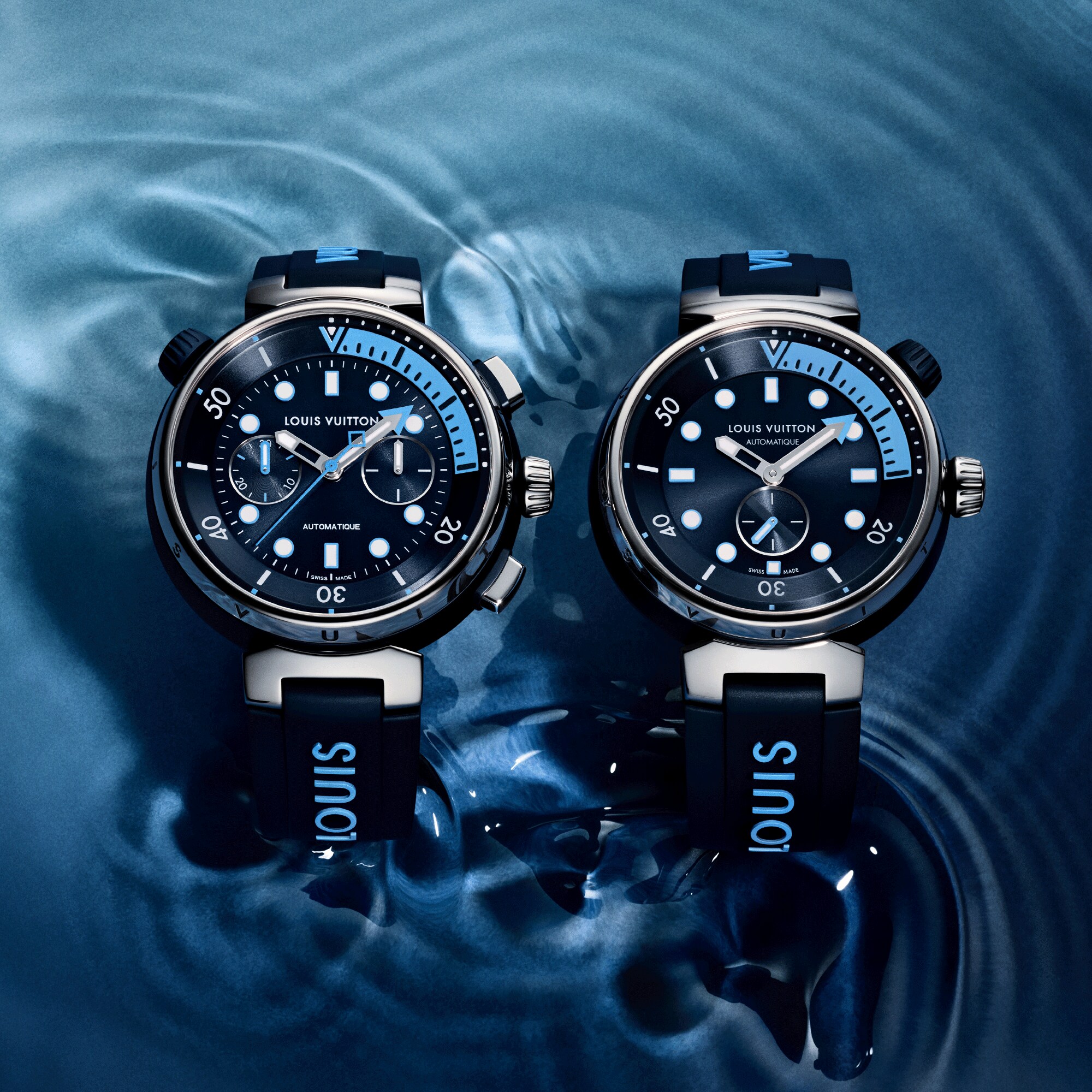 Tambour Street Diver Chronograph, orologio automatico, 46 mm, acciaio  Orologi Tutti gli orologi } | LOUIS VUITTON (Zoom prodotto)