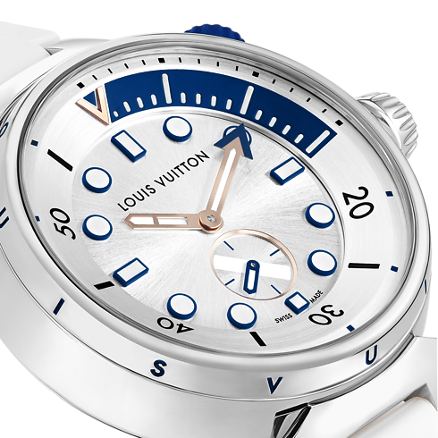 Tambour Street Diver, orologio al quarzo, 39,5 mm, acciaio Orologi Tutti gli orologi } | LOUIS VUITTON (Zoom prodotto)
