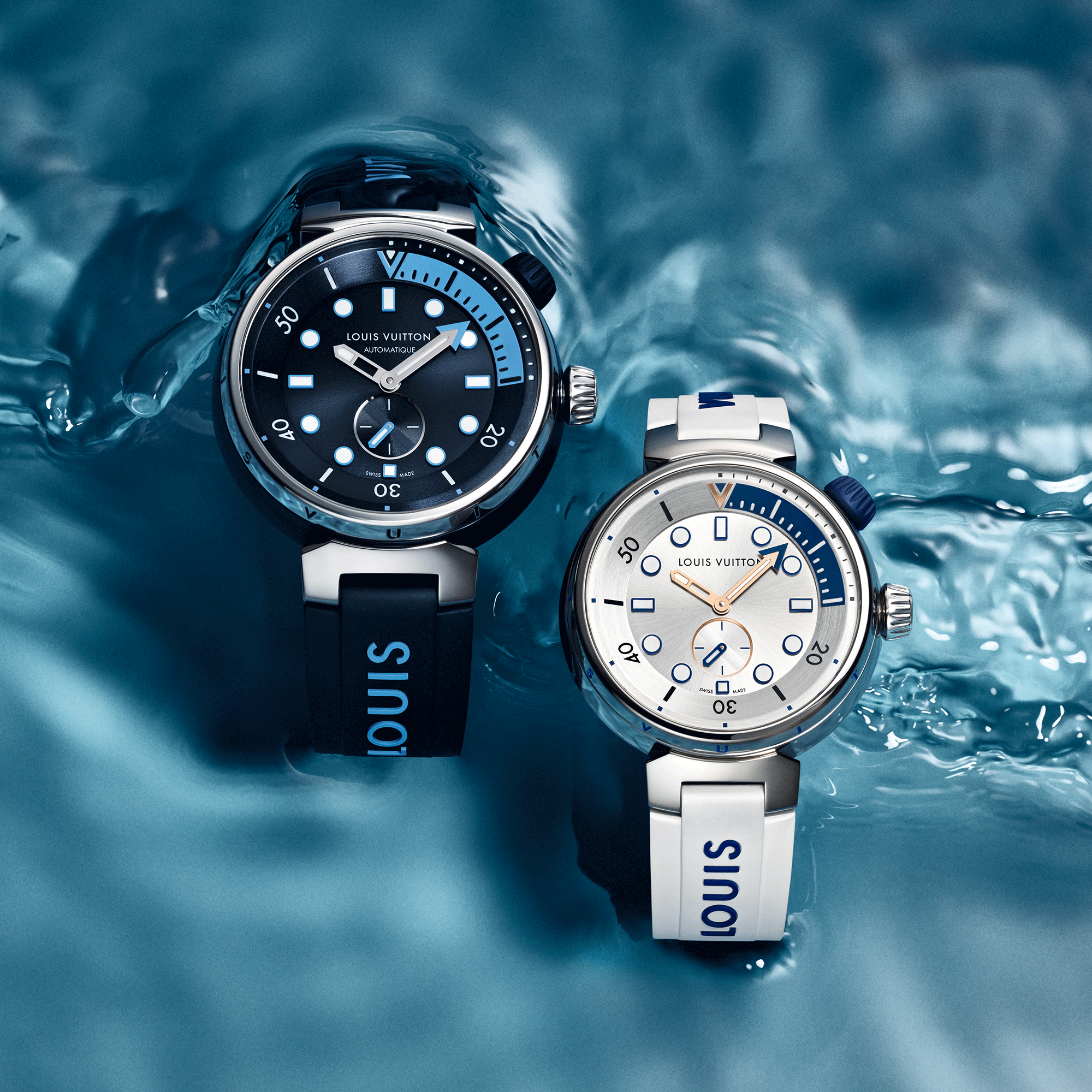 Tambour Street Diver, orologio al quarzo, 39,5 mm, acciaio  Orologi Tutti gli orologi } | LOUIS VUITTON (Zoom prodotto)