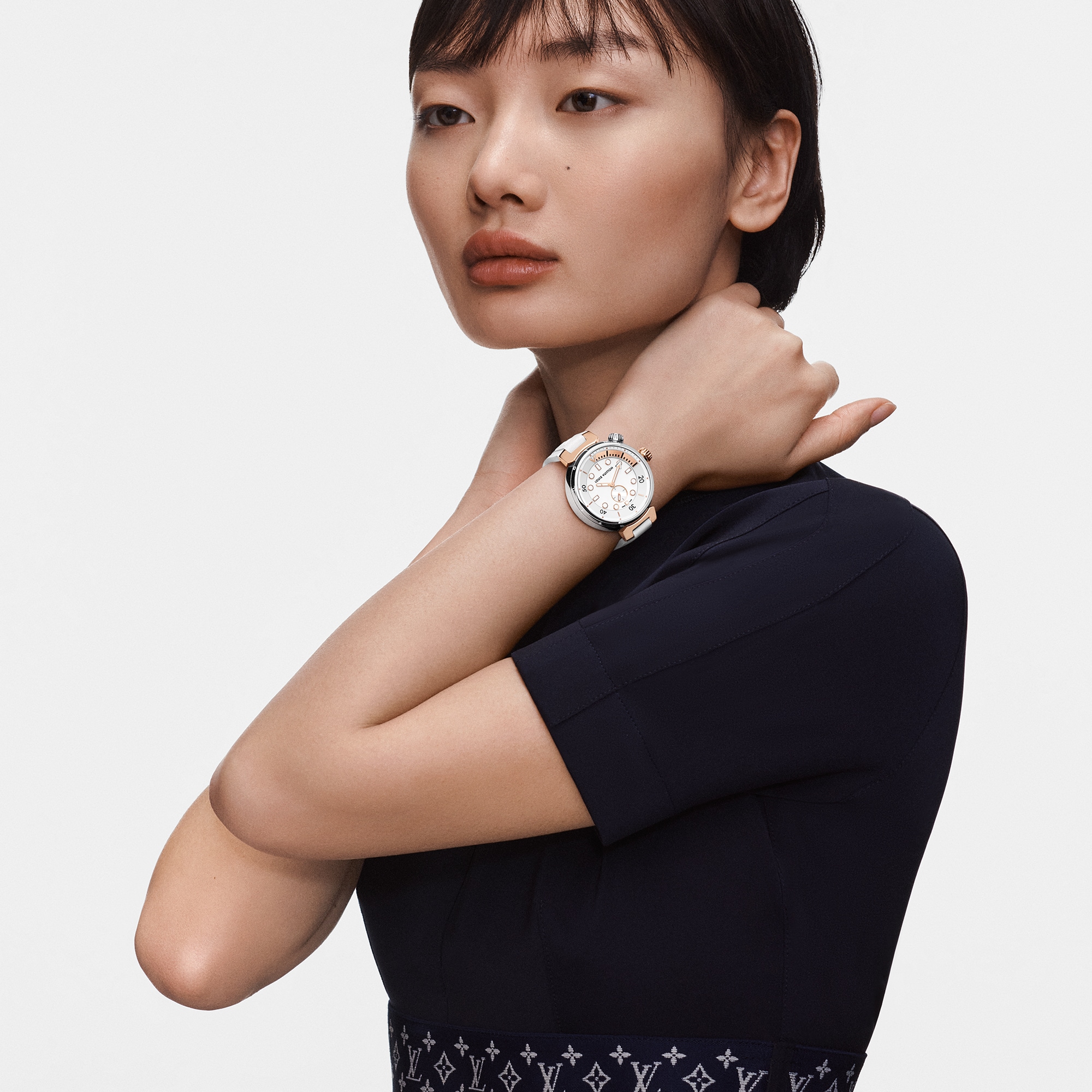 Tambour Street Diver, orologio al quarzo, 39,5 mm, acciaio e oro rosa  Orologi Tutti gli orologi } | LOUIS VUITTON (Zoom prodotto)