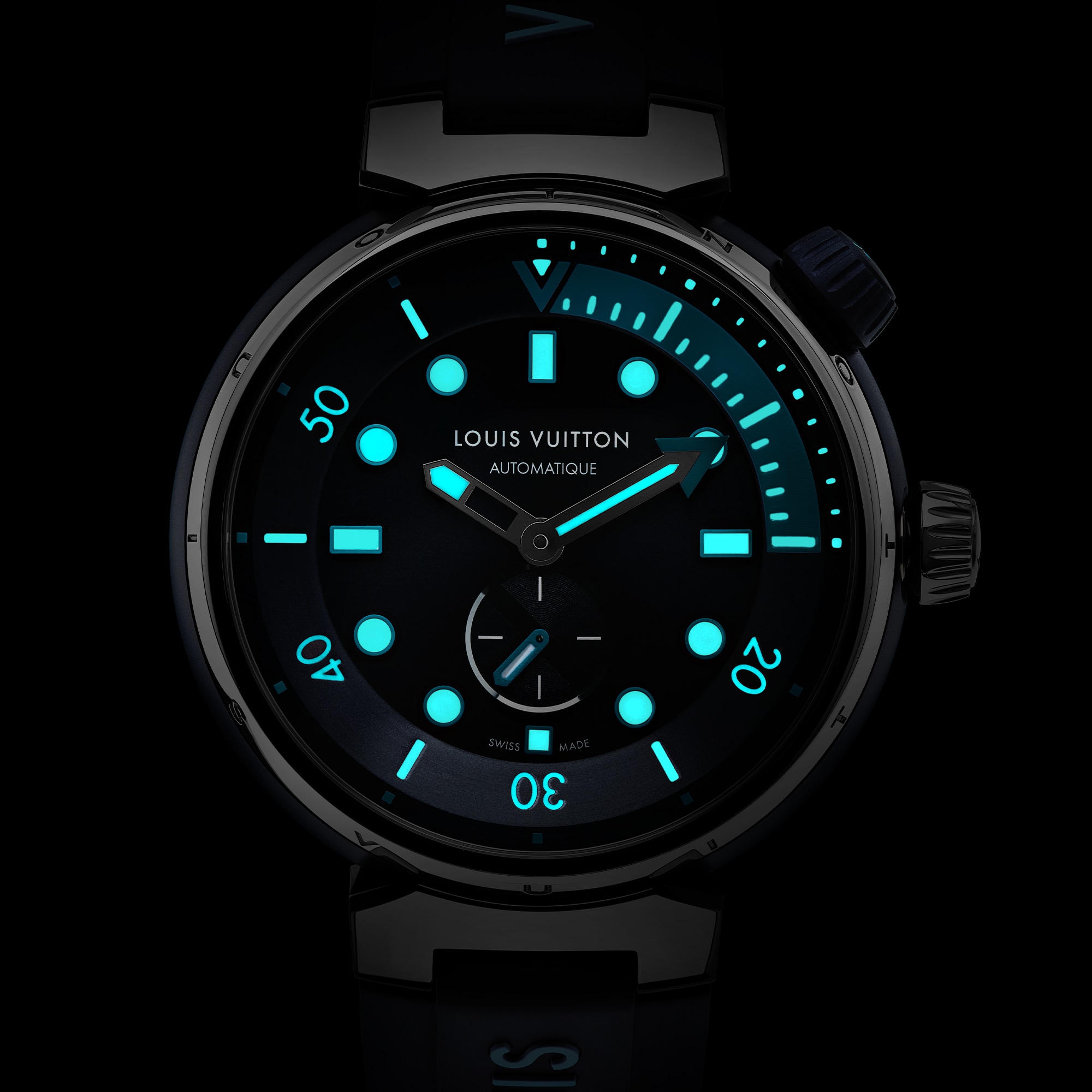 Tambour Street Diver, orologio automatico, 44 mm, acciaio  Orologi Tutti gli orologi } | LOUIS VUITTON (Zoom prodotto)