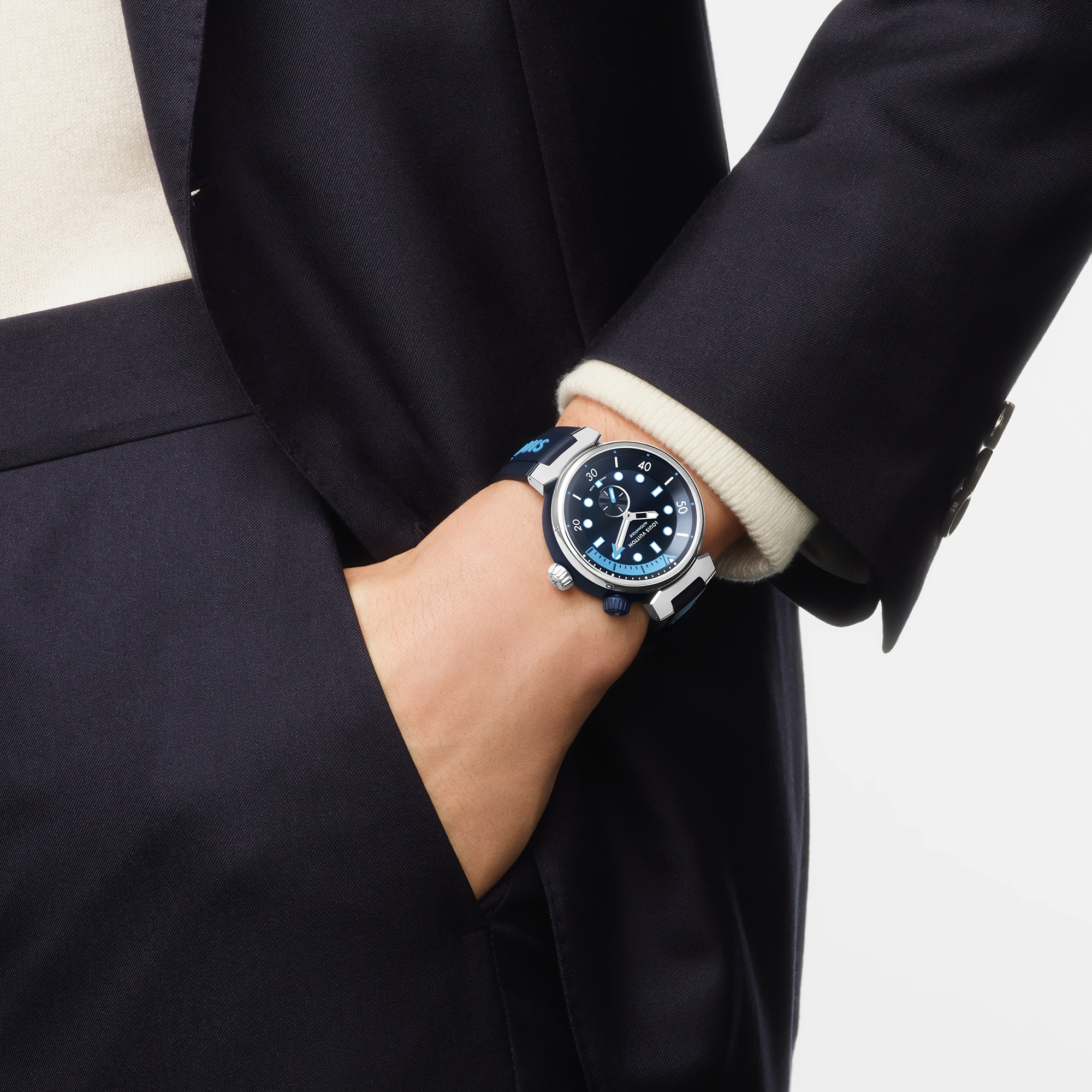 Tambour Street Diver, orologio automatico, 44 mm, acciaio  Orologi Tutti gli orologi } | LOUIS VUITTON (Zoom prodotto)