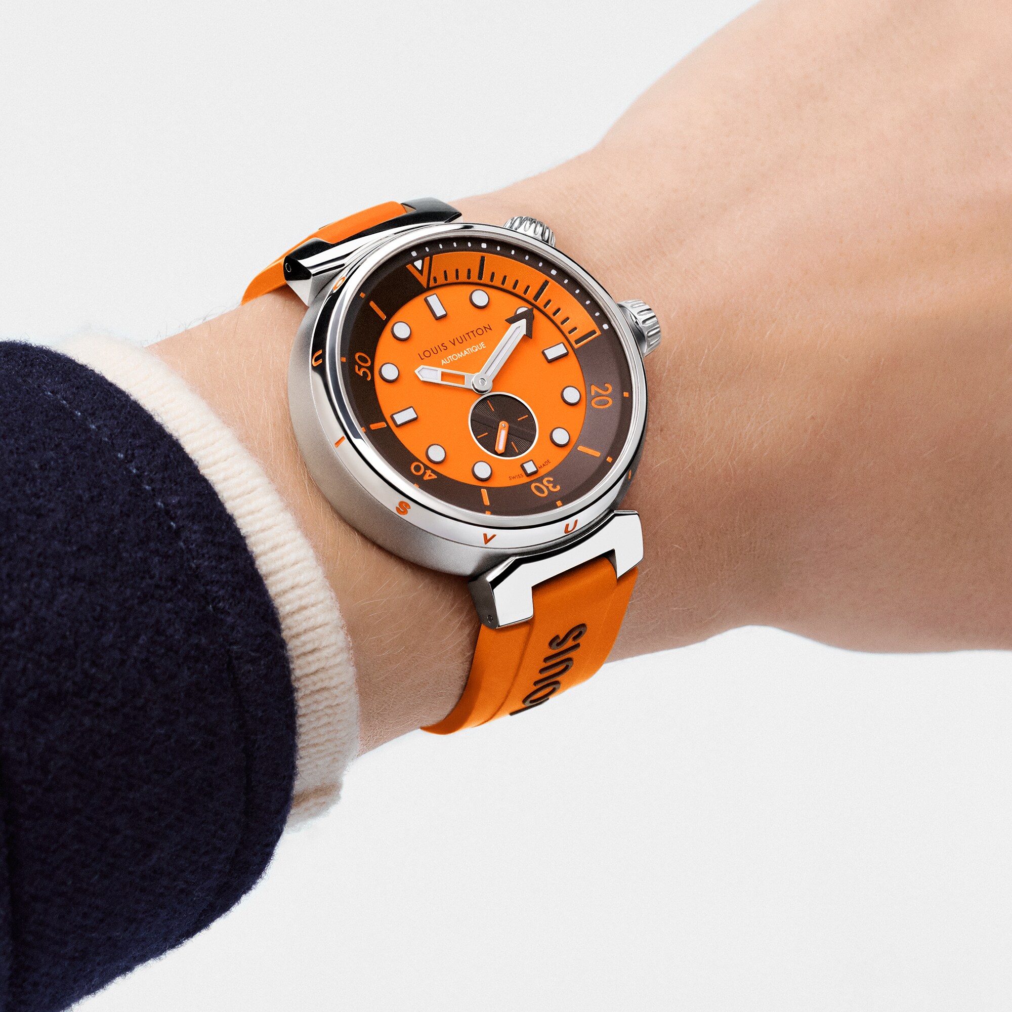 Tambour Street Diver, orologio automatico, 44 mm, acciaio  Orologi Tutti gli orologi } | LOUIS VUITTON (Zoom prodotto)