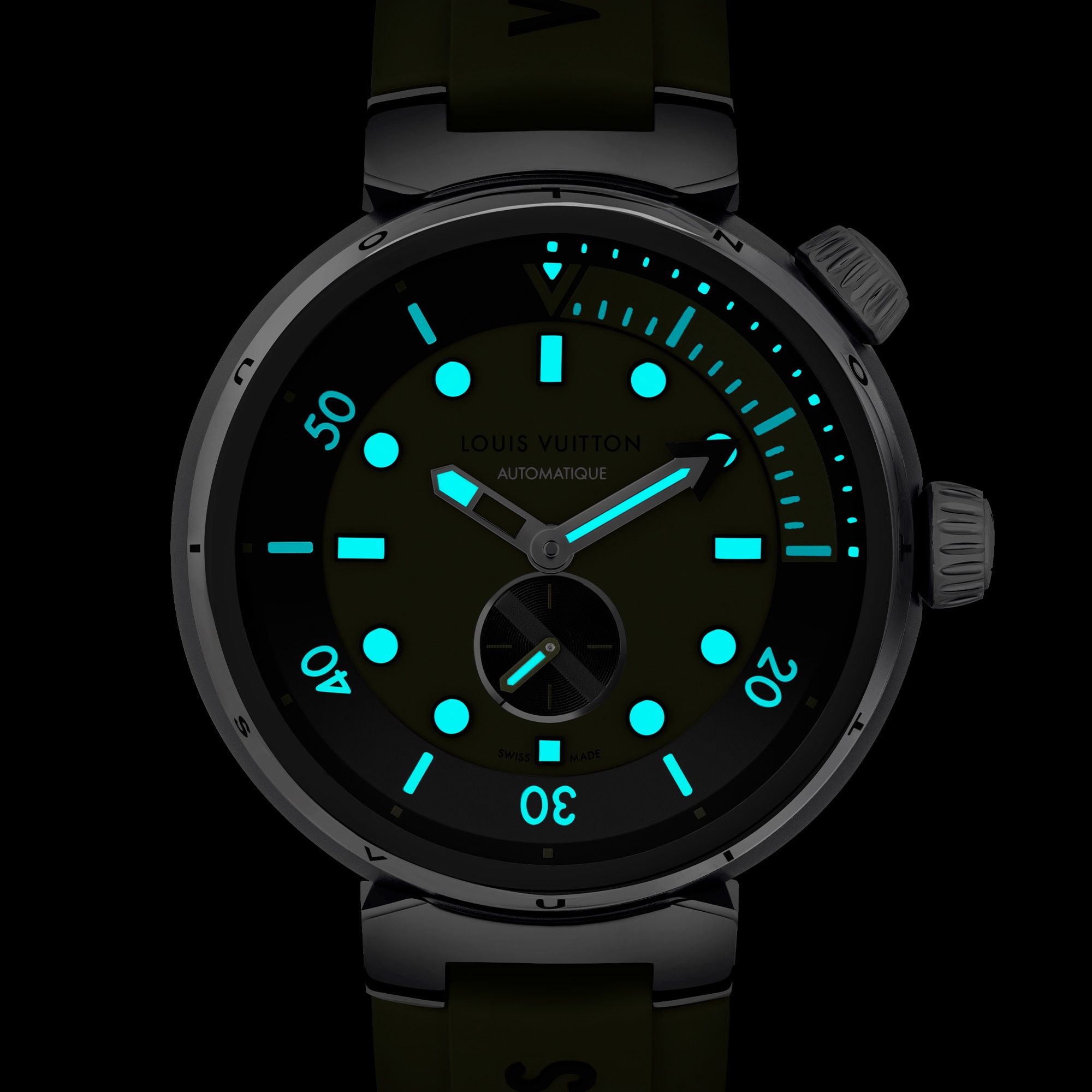 Tambour Street Diver, orologio automatico, 44 mm, acciaio  Orologi Tutti gli orologi } | LOUIS VUITTON (Zoom prodotto)