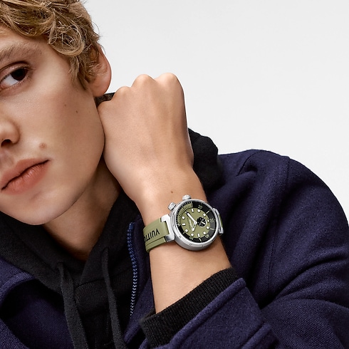 Tambour Street Diver, orologio automatico, 44 mm, acciaio Orologi Tutti gli orologi } | LOUIS VUITTON (Zoom prodotto)