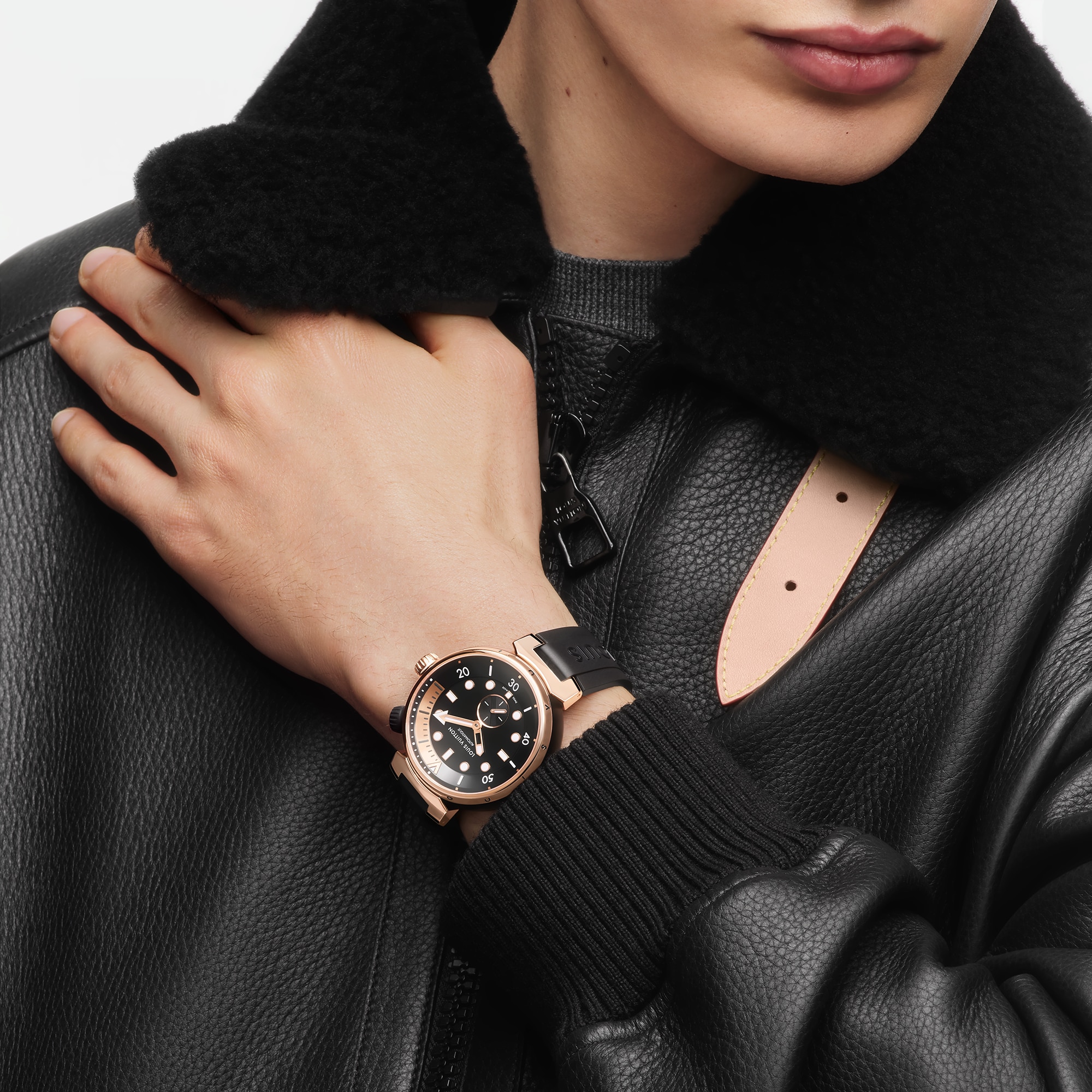 Tambour Street Diver, orologio automatico, 44 mm, acciaio e oro rosa  Orologi Tutti gli orologi } | LOUIS VUITTON (Zoom prodotto)