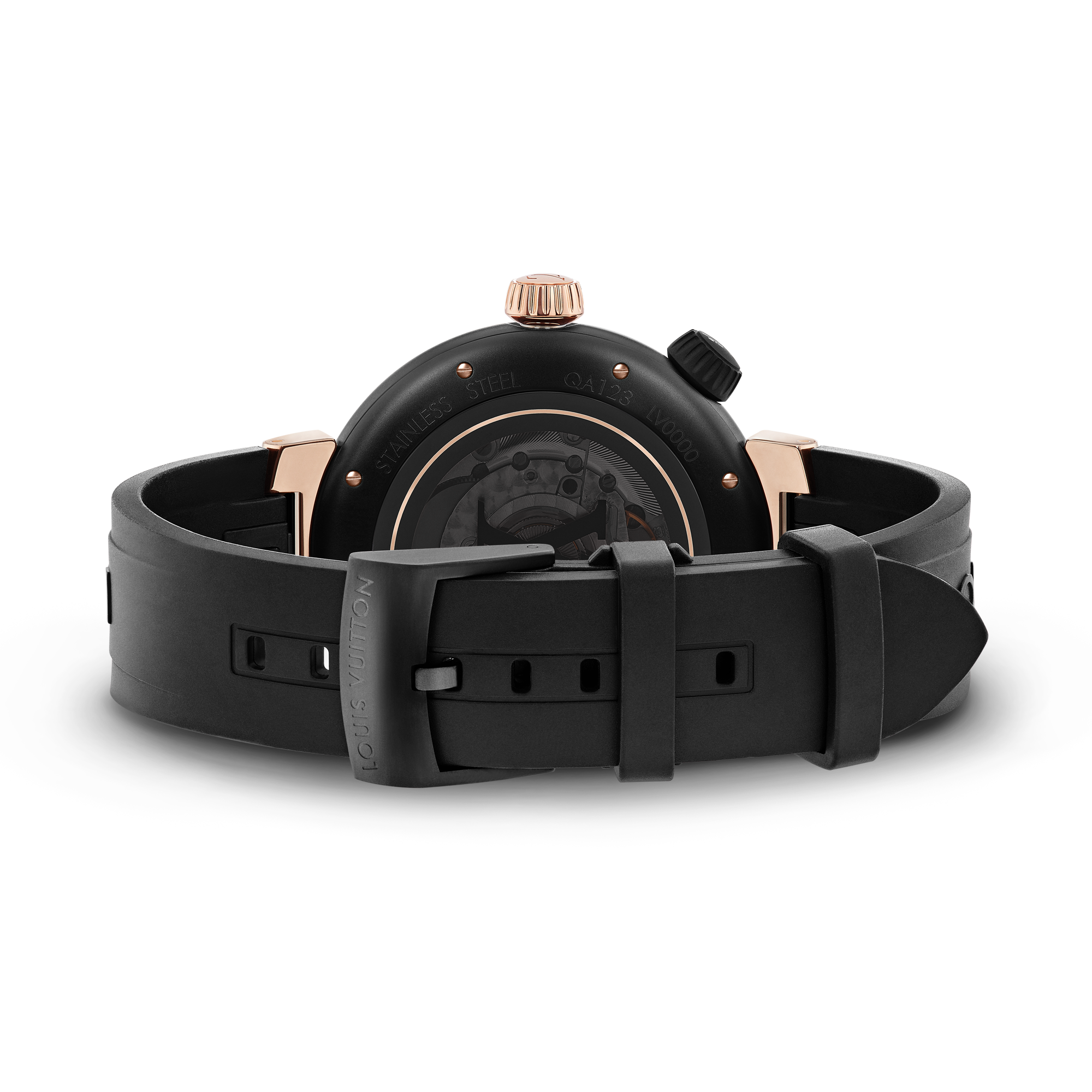 Tambour Street Diver, orologio automatico, 44 mm, acciaio e oro rosa  Orologi Tutti gli orologi } | LOUIS VUITTON (Zoom prodotto)