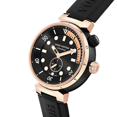 Tambour Street Diver, orologio automatico, 44 mm, acciaio e oro rosa Orologi Tutti gli orologi } | LOUIS VUITTON (Zoom prodotto)