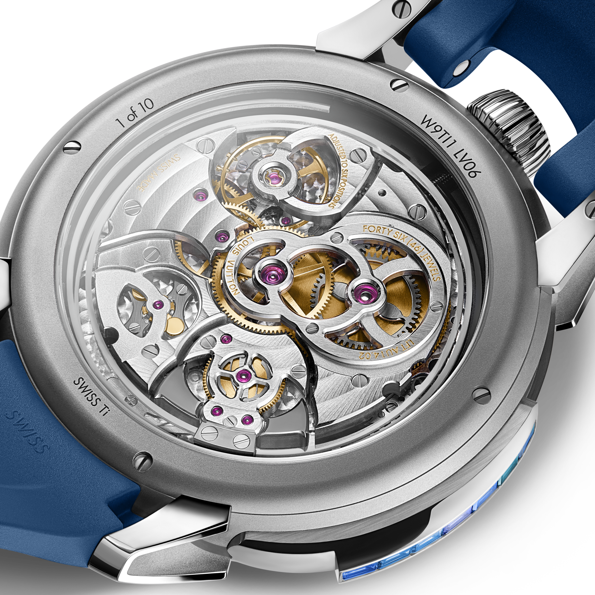 Tambour Taiko Galactique, orologio manuale, 46,7 mm, titanio e oro bianco  Orologi Tutti gli orologi } | LOUIS VUITTON (Zoom prodotto)