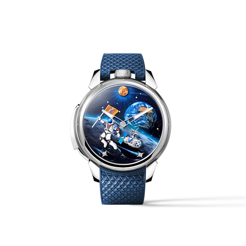 Tambour Taiko Galactique, orologio manuale, 46,7 mm, titanio e oro bianco Orologi Tutti gli orologi } | LOUIS VUITTON (Zoom prodotto)