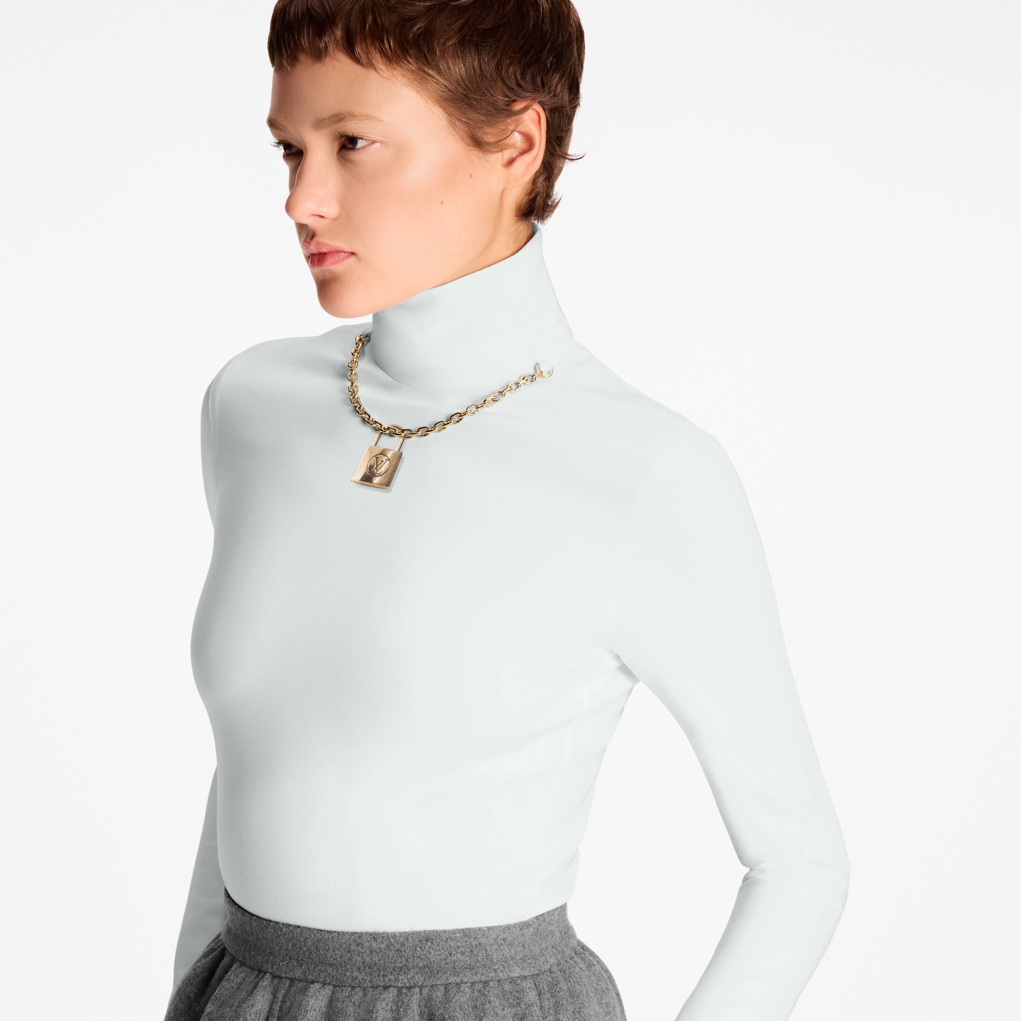 Top a maniche lunghe con collana e lucchetto  Donna Abbigliamento Camicie e T-Shirt | LOUIS VUITTON (Zoom prodotto)