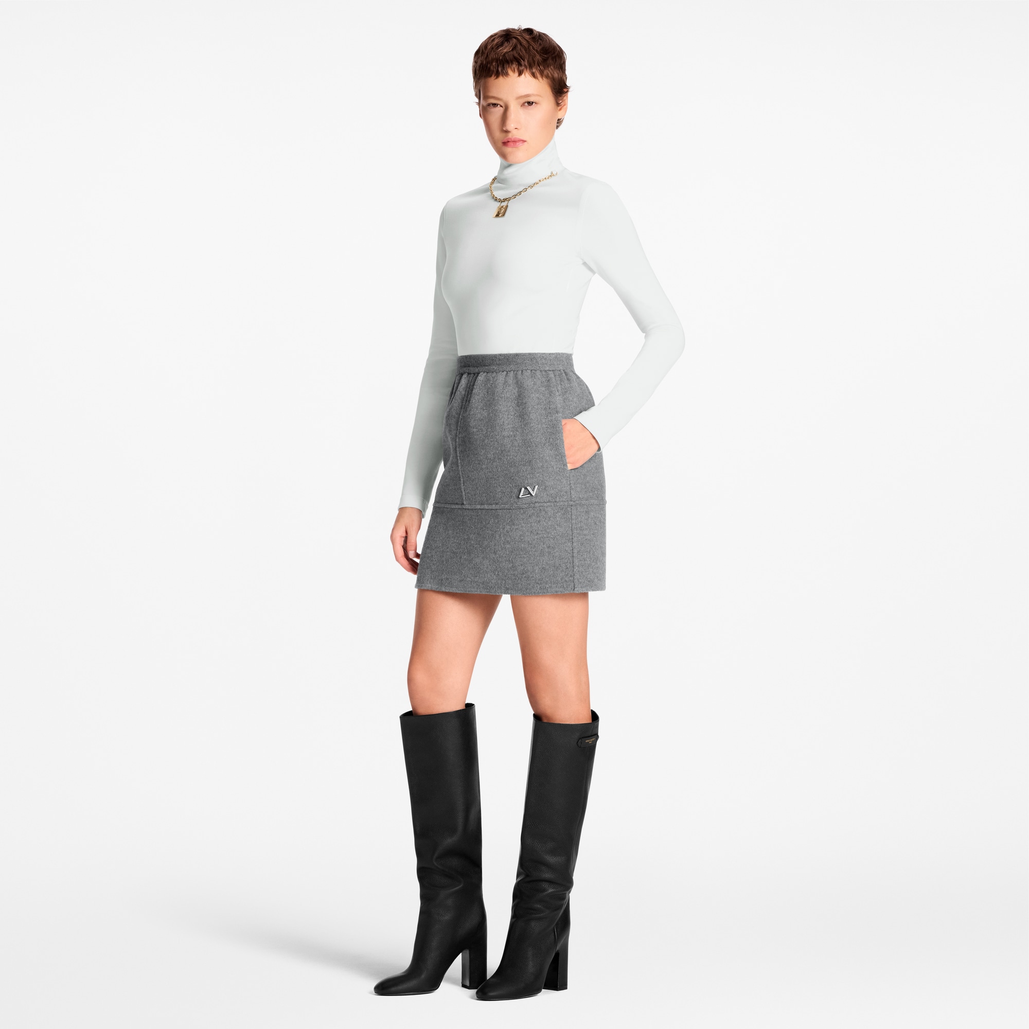 Top a maniche lunghe con collana e lucchetto  Donna Abbigliamento Camicie e T-Shirt | LOUIS VUITTON (Zoom prodotto)