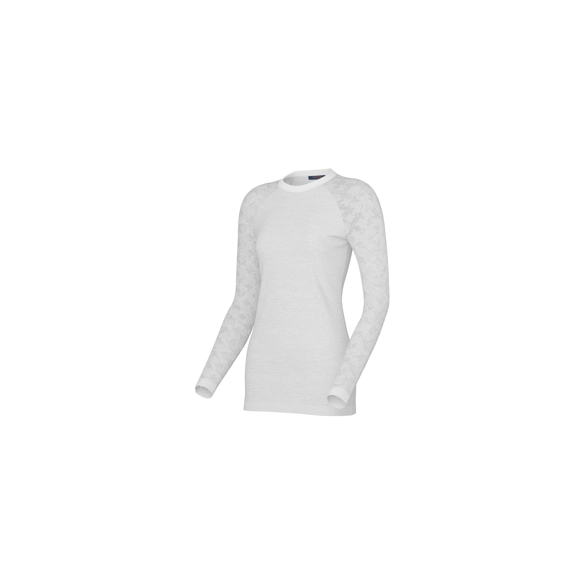 Top a maniche lunghe con dettagli di motivo Monogram  Donna Abbigliamento Camicie e T-Shirt | LOUIS VUITTON (Zoom prodotto)
