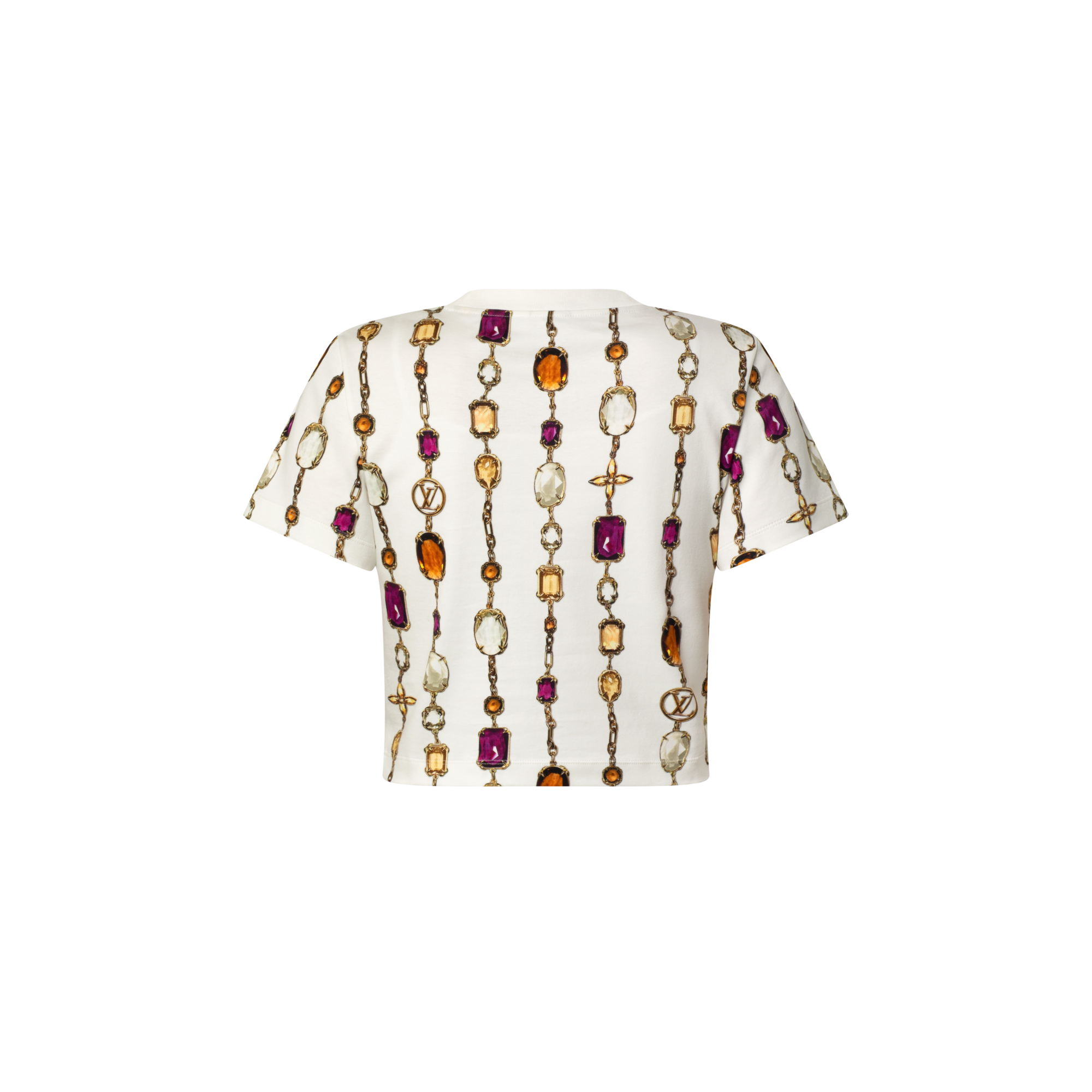 Top corto con motivo di collana stampato  Donna Abbigliamento Camicie e T-Shirt | LOUIS VUITTON (Zoom prodotto)