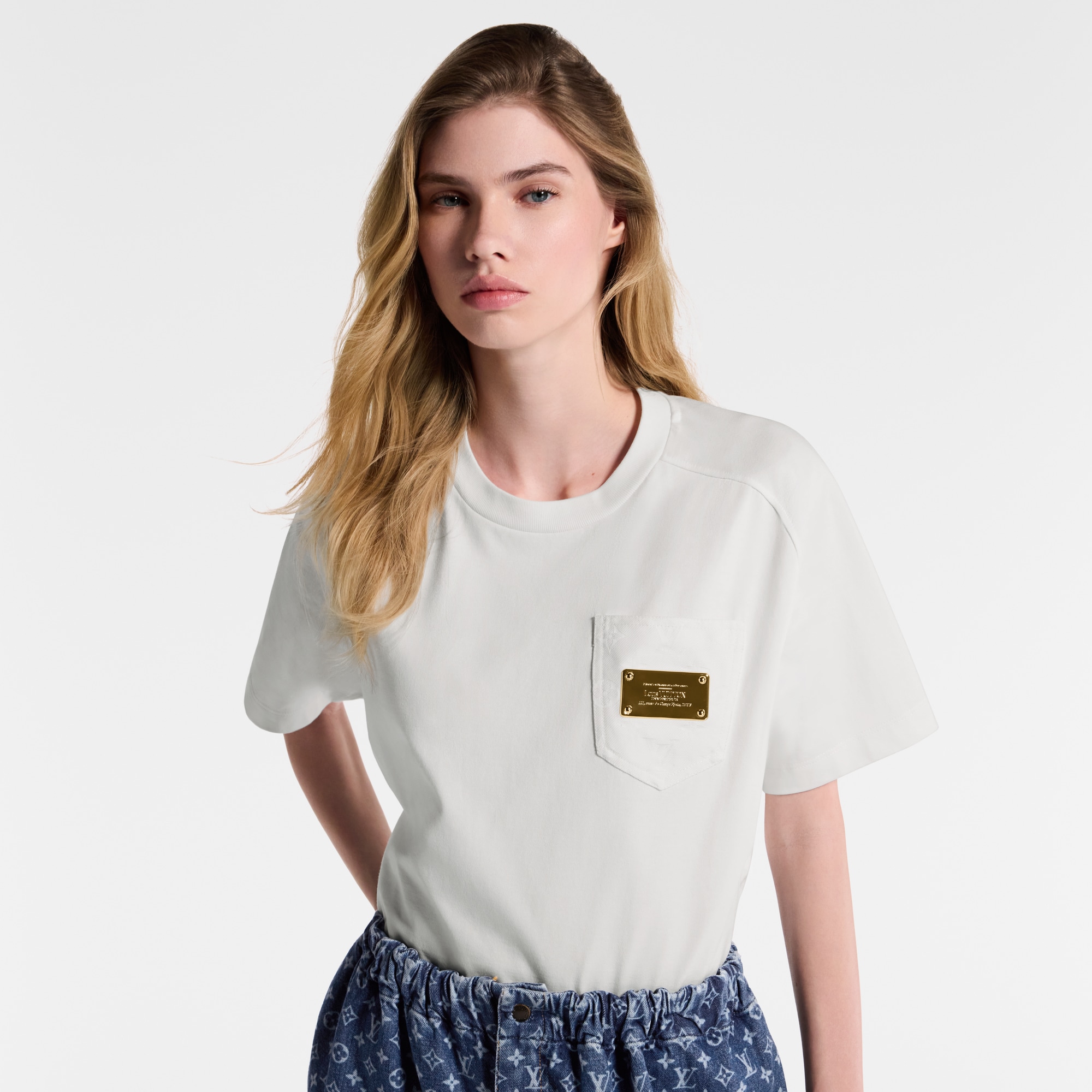 Top corto con tasca iconica  Donna Abbigliamento Camicie e T-Shirt | LOUIS VUITTON (Zoom prodotto)