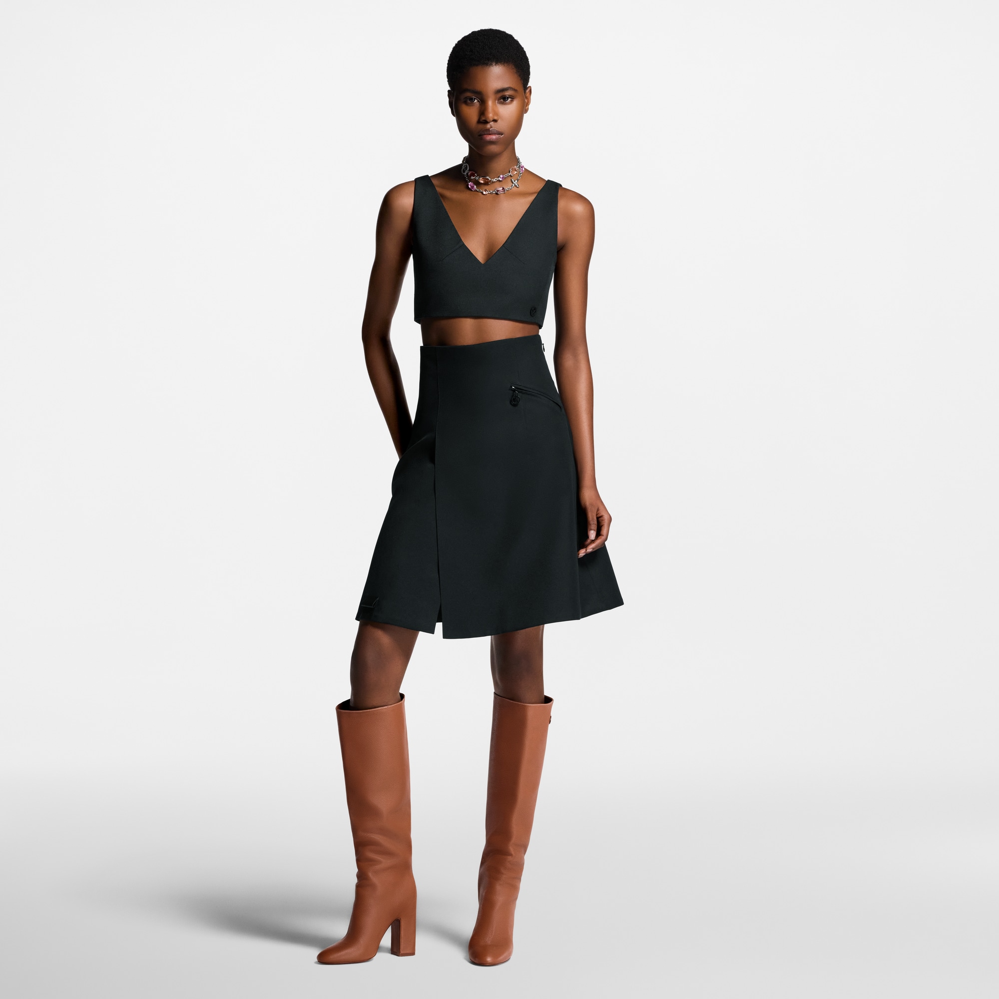 Top corto in gabardine tecnica  Donna Abbigliamento Camicie e T-Shirt | LOUIS VUITTON (Zoom prodotto)