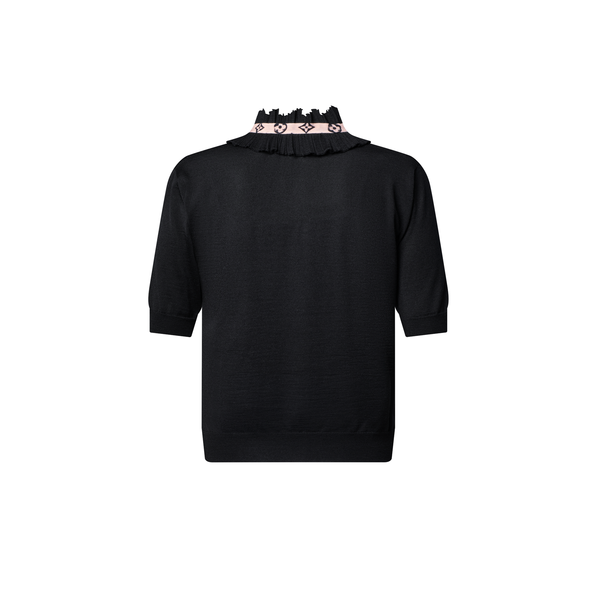 Top in maglia con colletto a pieghe  Donna Abbigliamento Camicie e T-Shirt | LOUIS VUITTON (Zoom prodotto)