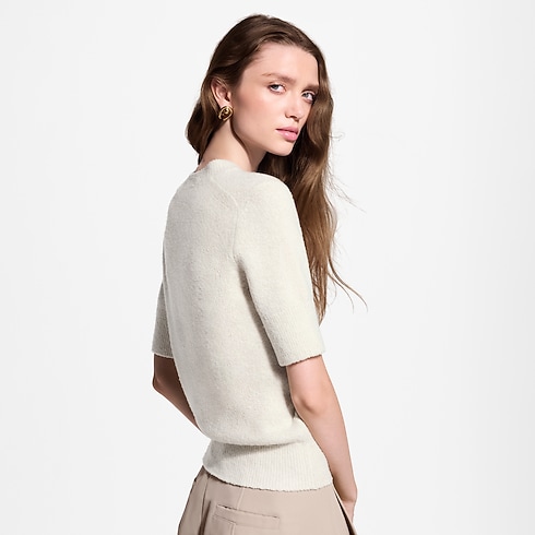 Top in maglia con firma in corsivo Donna Abbigliamento Maglieria | LOUIS VUITTON (Zoom prodotto)