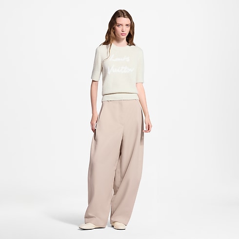 Top in maglia con firma in corsivo Donna Abbigliamento Maglieria | LOUIS VUITTON (Zoom prodotto)