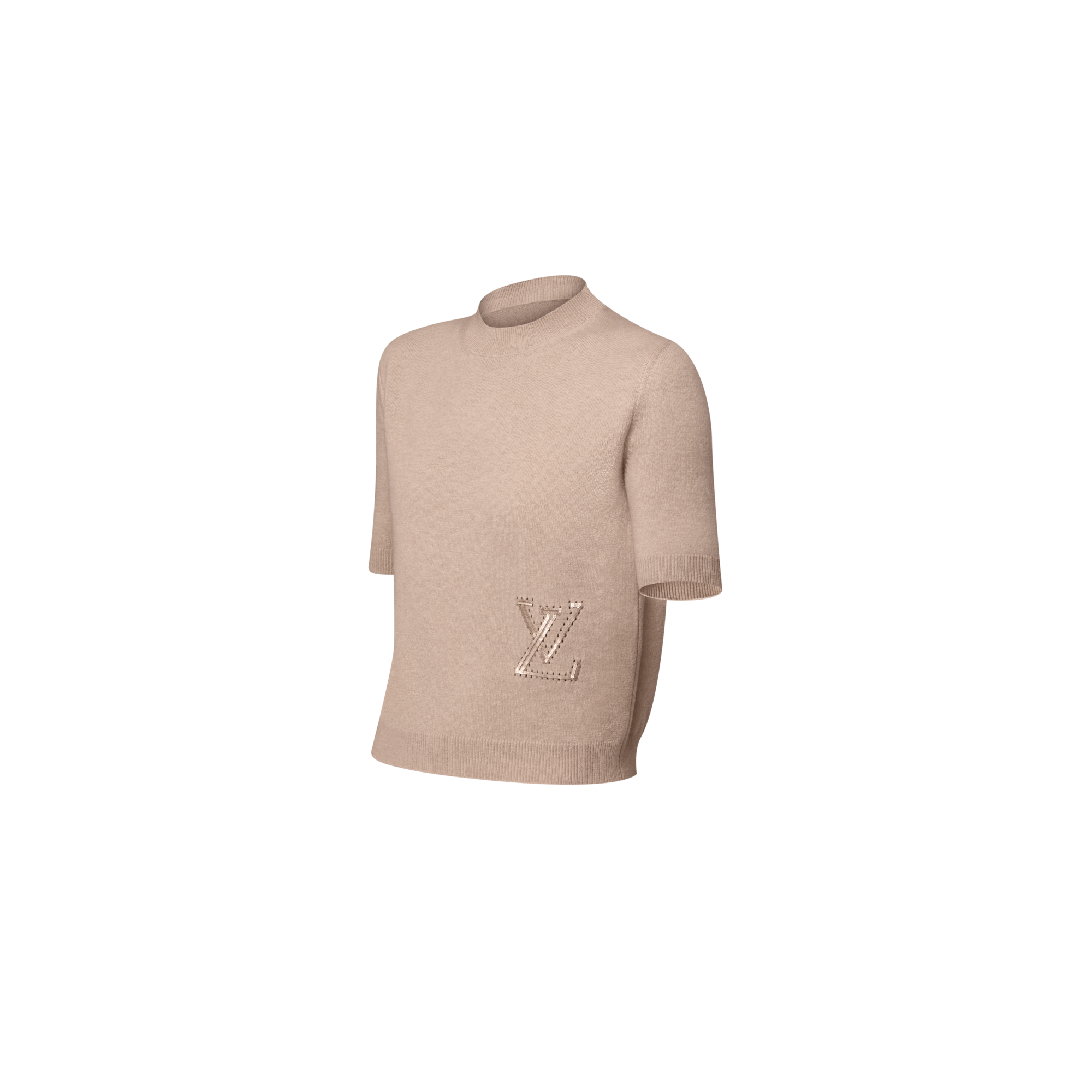 Top in maglia con firma in paillettes  Donna Abbigliamento Camicie e T-Shirt | LOUIS VUITTON (Zoom prodotto)
