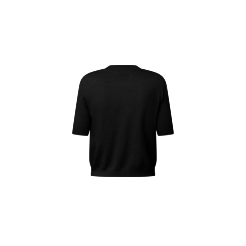 Top in maglia con firma in paillettes Donna Abbigliamento Camicie e T-Shirt | LOUIS VUITTON (Zoom prodotto)