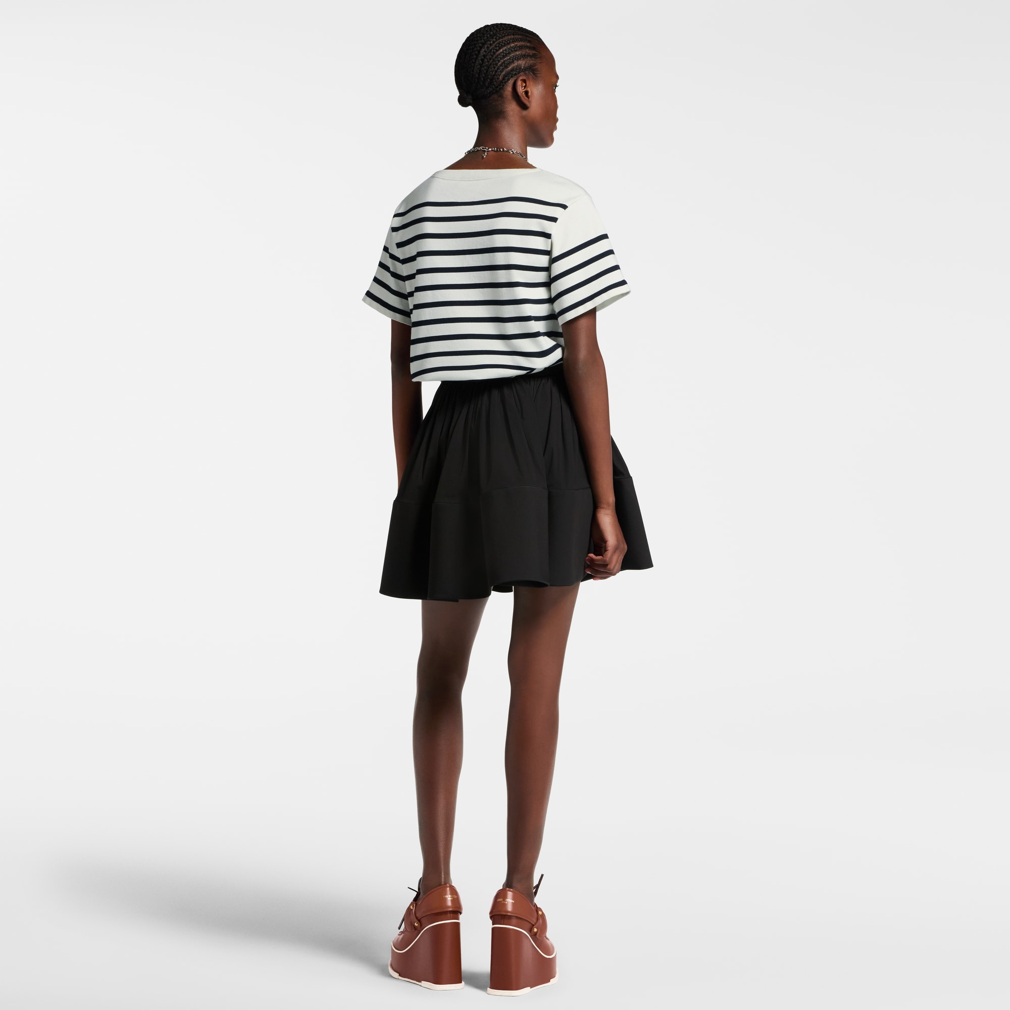 Top in maglia con motivo a righe e firma  Donna Abbigliamento Camicie e T-Shirt | LOUIS VUITTON (Zoom prodotto)