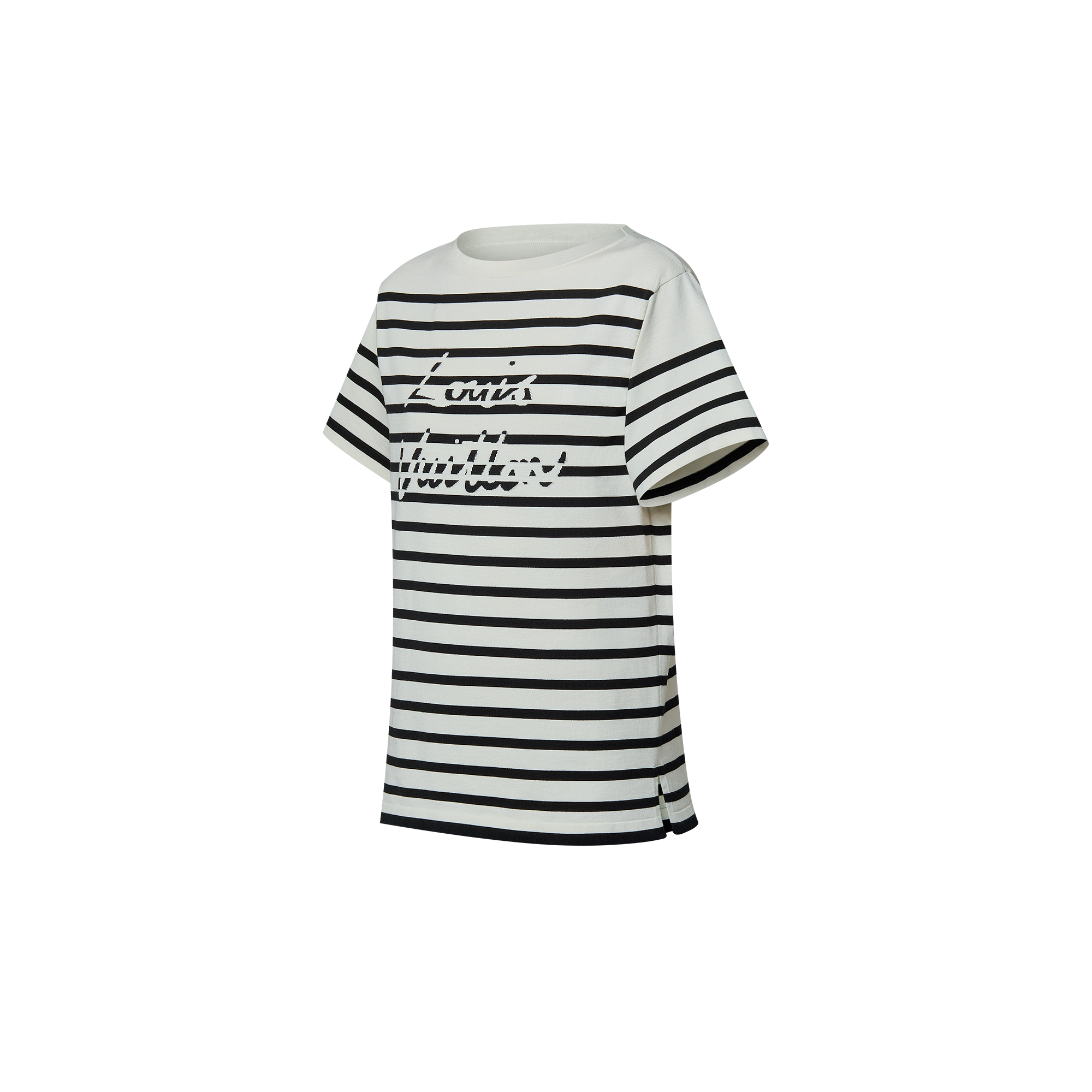 Top in maglia con motivo a righe e firma  Donna Abbigliamento Camicie e T-Shirt | LOUIS VUITTON (Zoom prodotto)