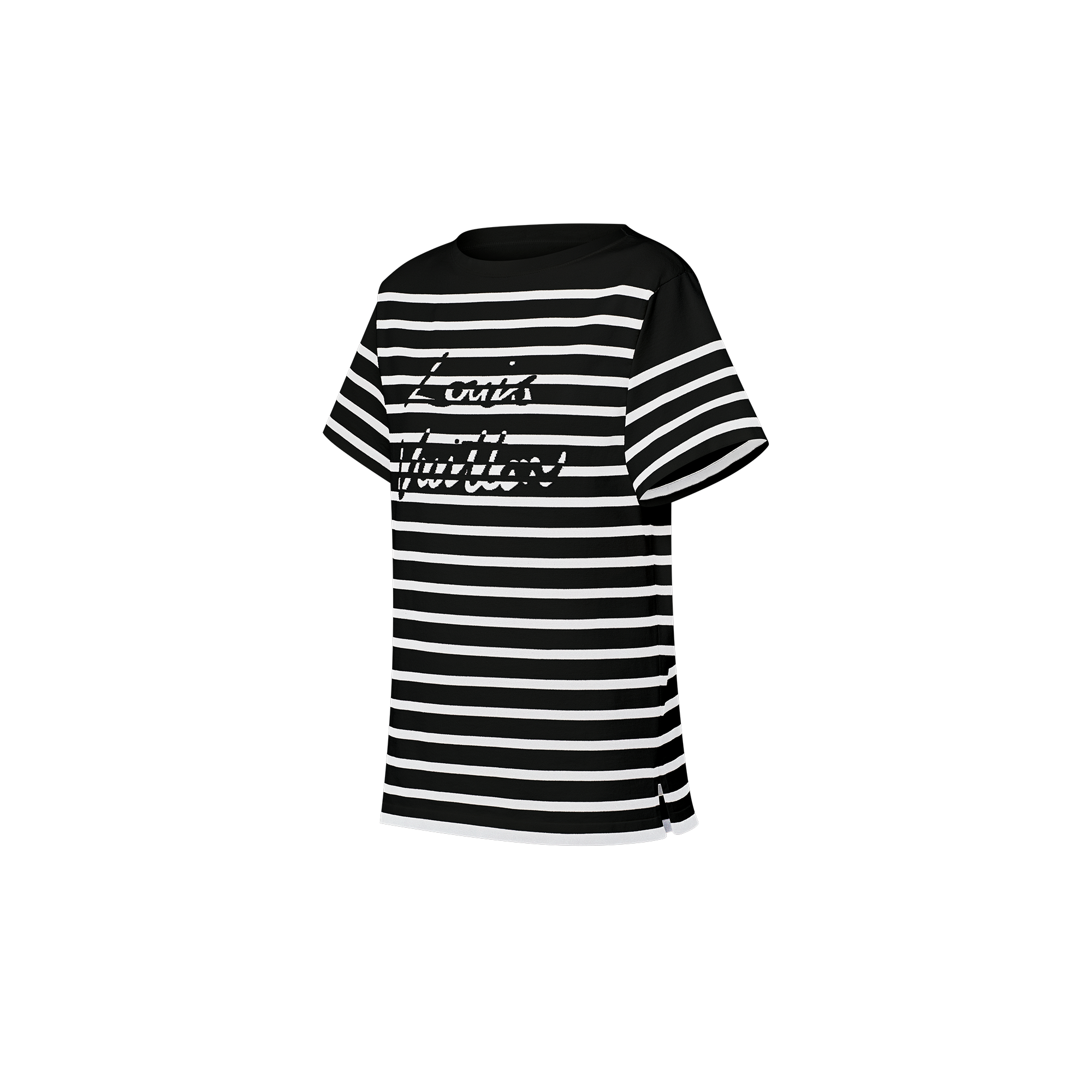 Top in maglia con motivo a righe e firma  Donna Abbigliamento Camicie e T-Shirt | LOUIS VUITTON (Zoom prodotto)