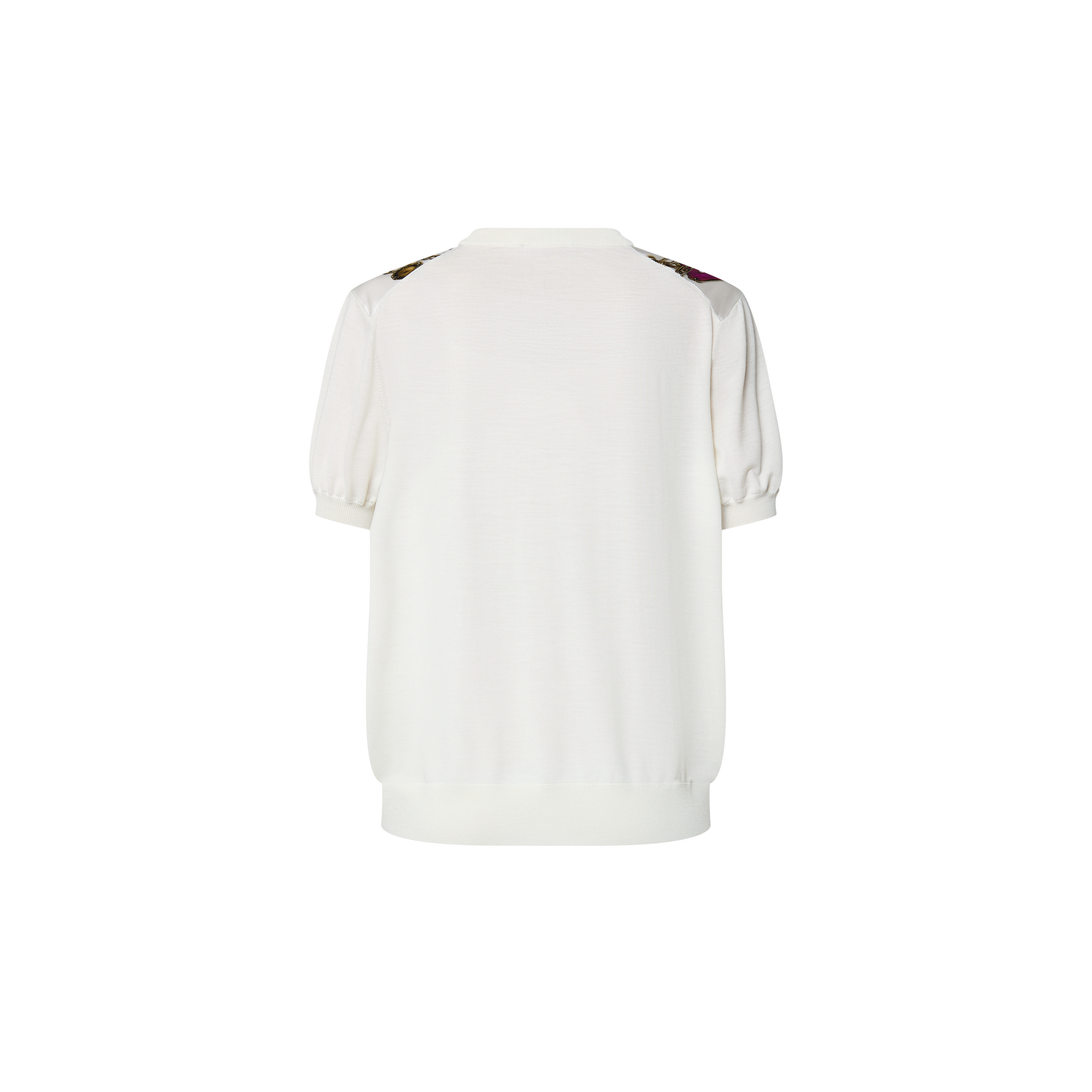 Top in maglia con motivo di collana stampato effetto trompe-l