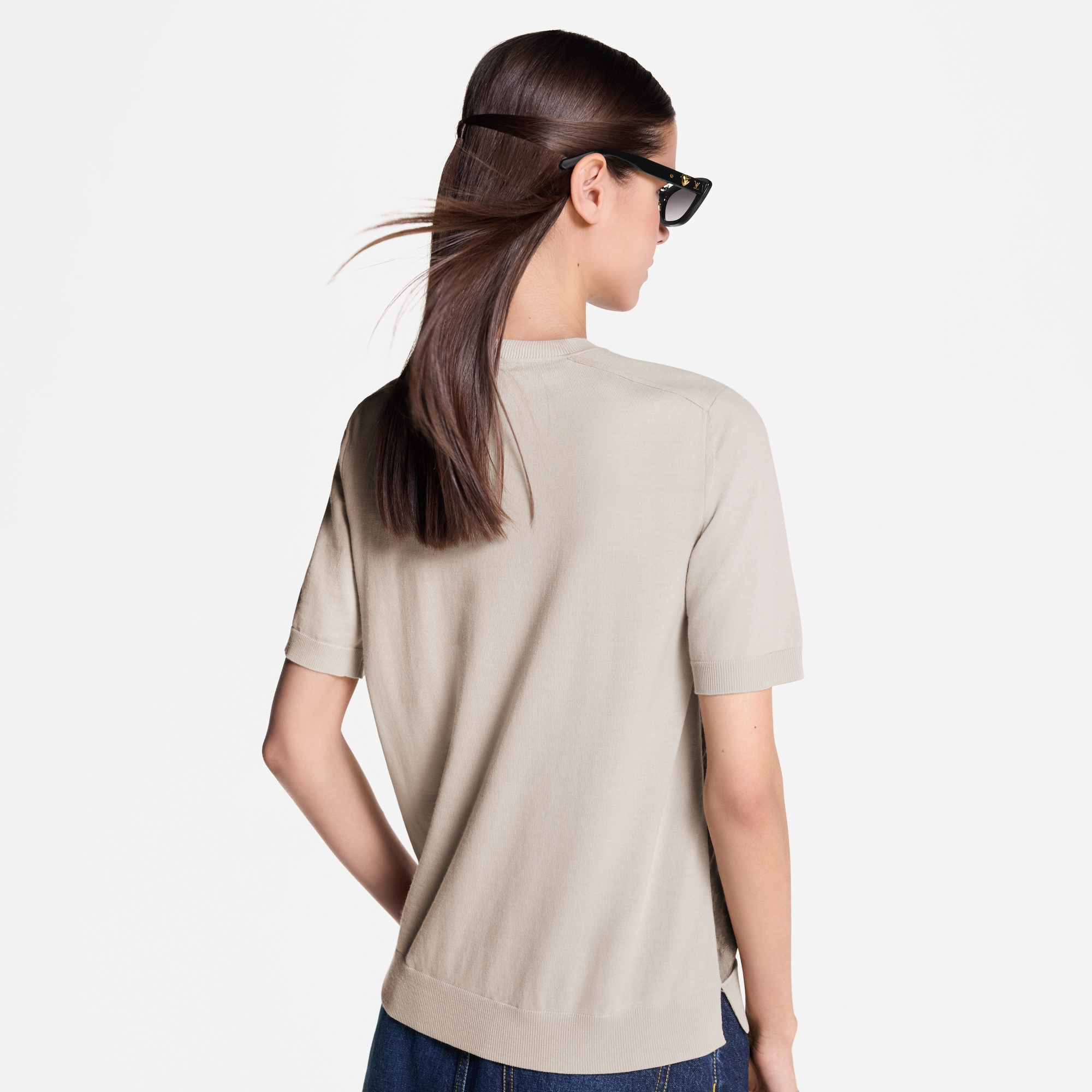 Top in maglia con motivo Monogram Cat Stamp  Donna Abbigliamento Camicie e T-Shirt | LOUIS VUITTON (Zoom prodotto)
