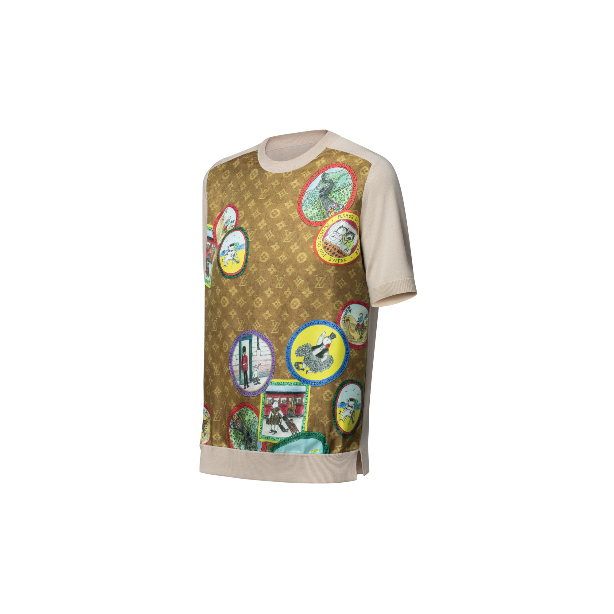 Top in maglia con motivo Monogram Cat Stamp  Donna Abbigliamento Camicie e T-Shirt | LOUIS VUITTON (Zoom prodotto)