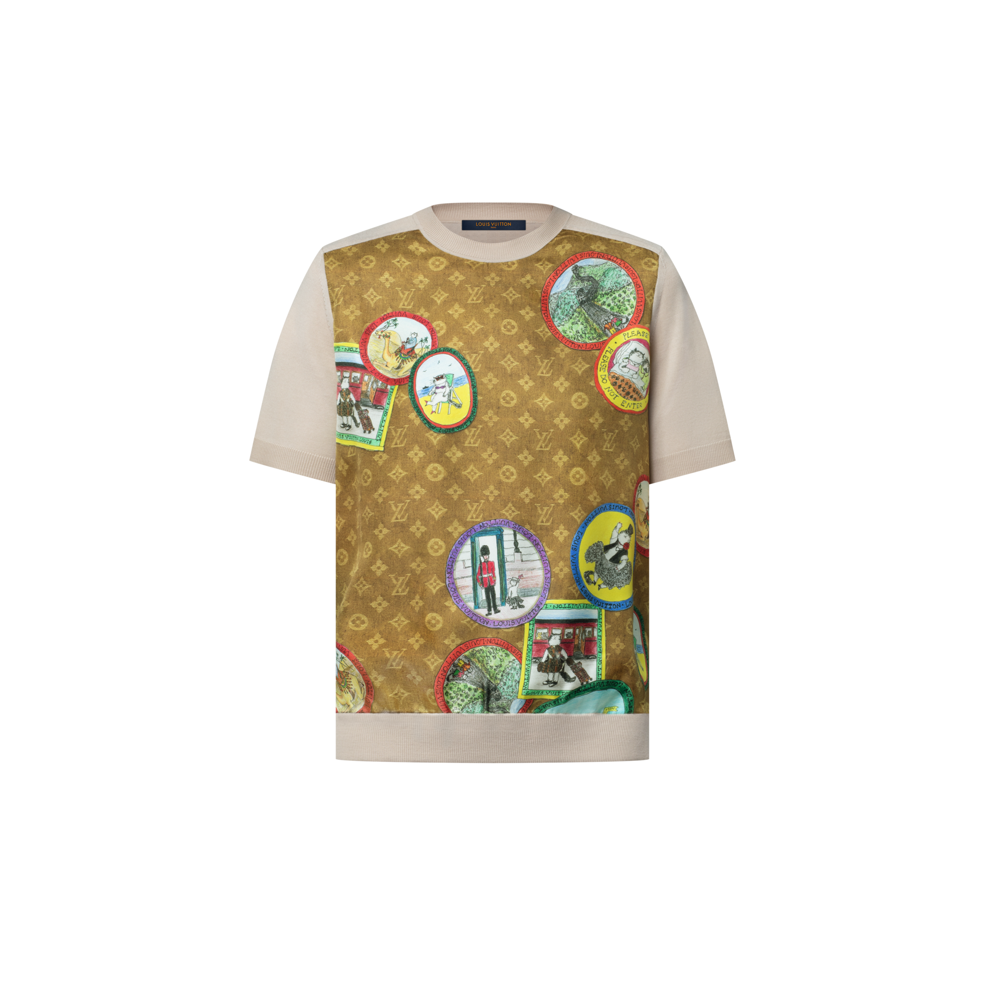 Top in maglia con motivo Monogram Cat Stamp  Donna Abbigliamento Camicie e T-Shirt | LOUIS VUITTON (Zoom prodotto)