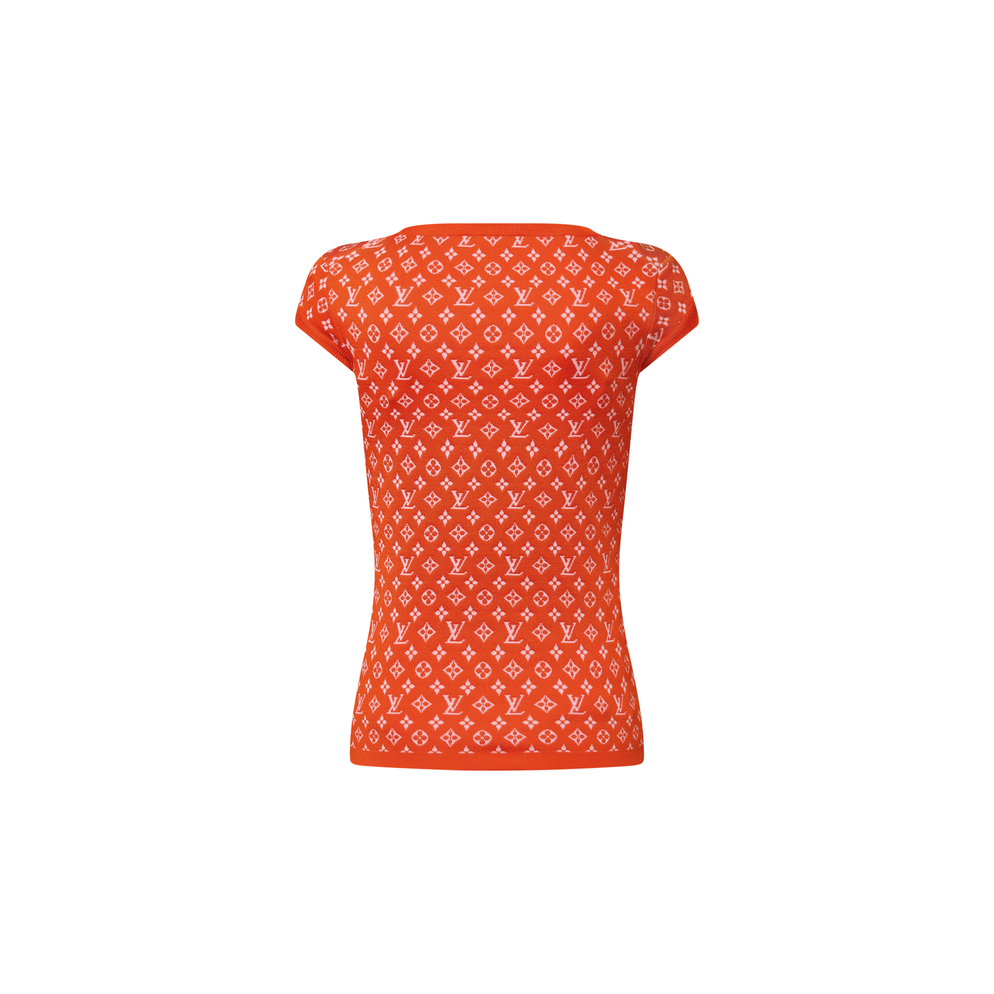 Top in maglia con motivo Monogram in trama jacquard  Donna Abbigliamento Camicie e T-Shirt | LOUIS VUITTON (Zoom prodotto)