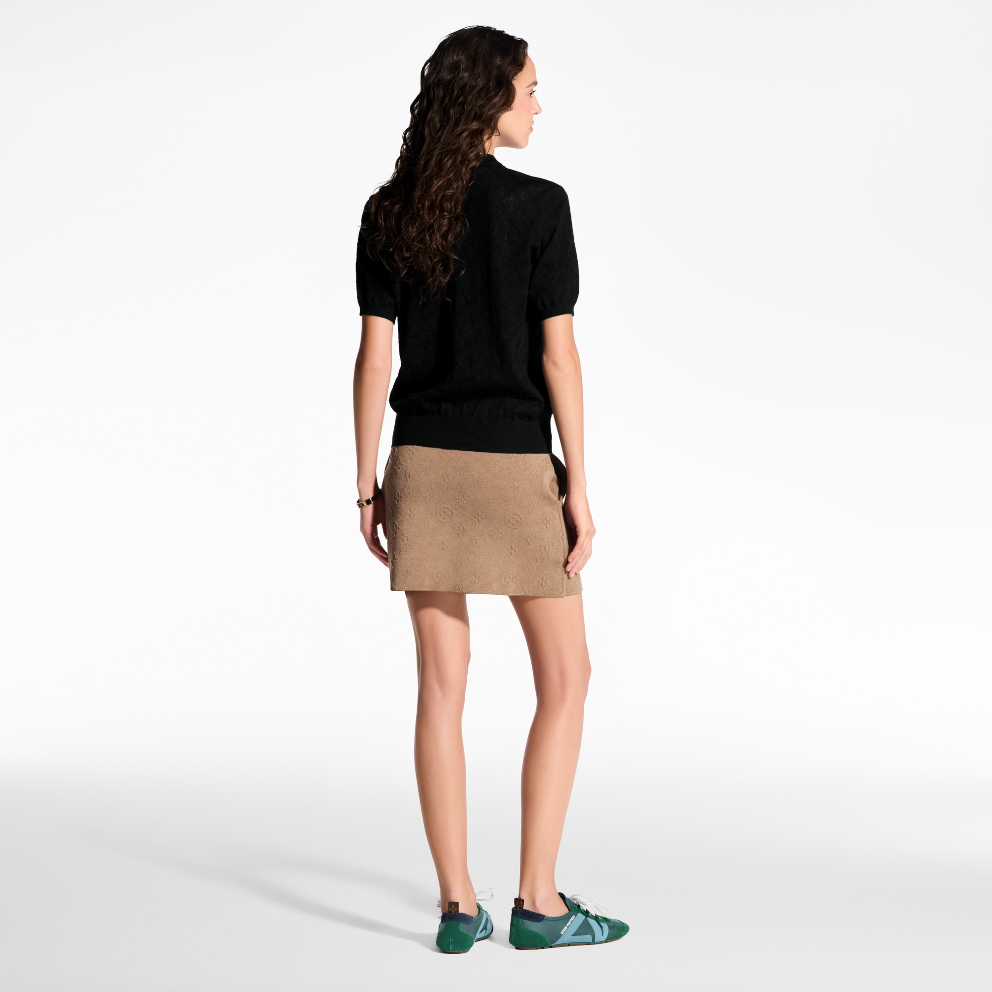 Top in maglia con motivo Monogram Mahina  Donna Abbigliamento Camicie e T-Shirt | LOUIS VUITTON (Zoom prodotto)