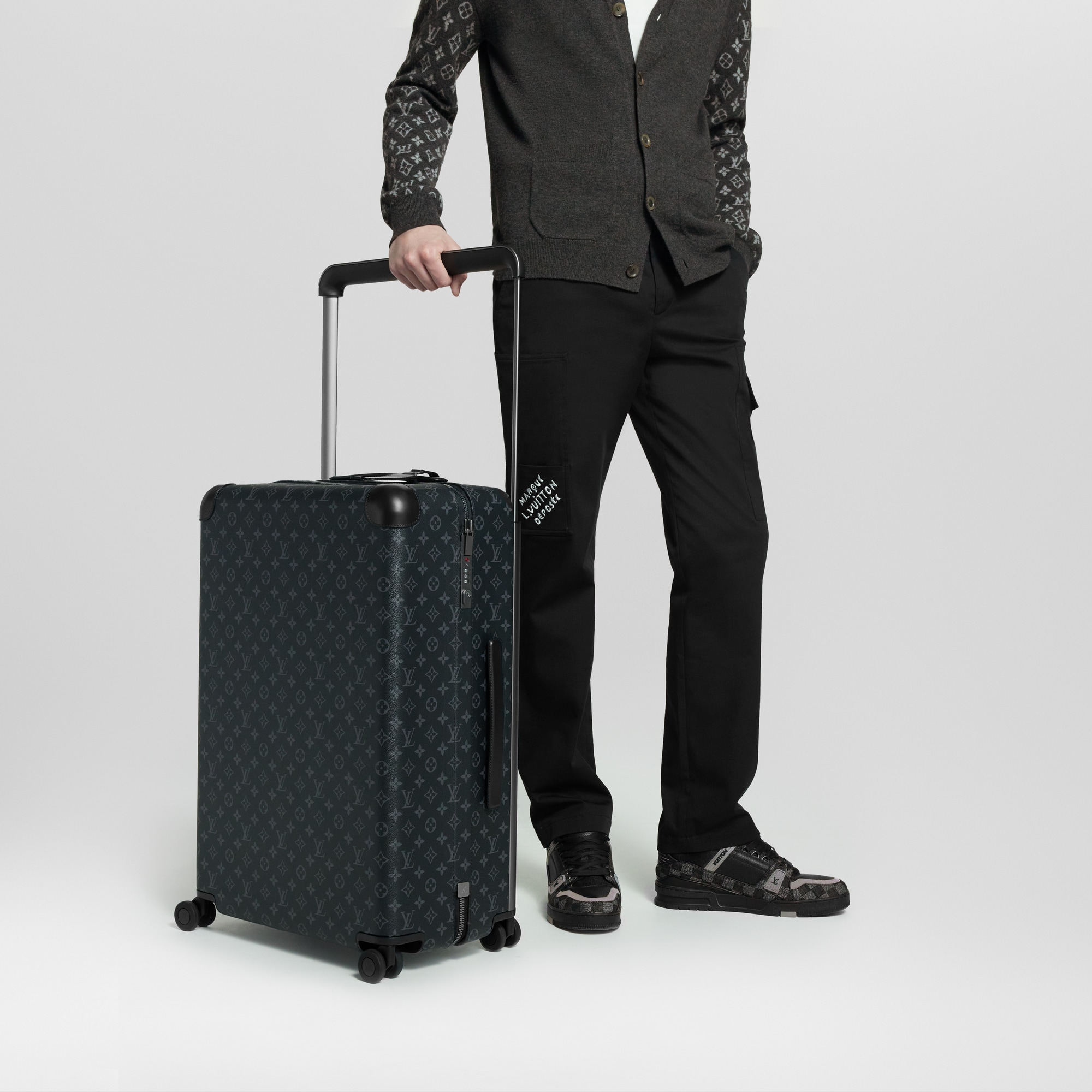Trolley Horizon 70 Tela Monogram Eclipse Uomo Viaggio Valigie con Rotelle | LOUIS VUITTON (Zoom prodotto)