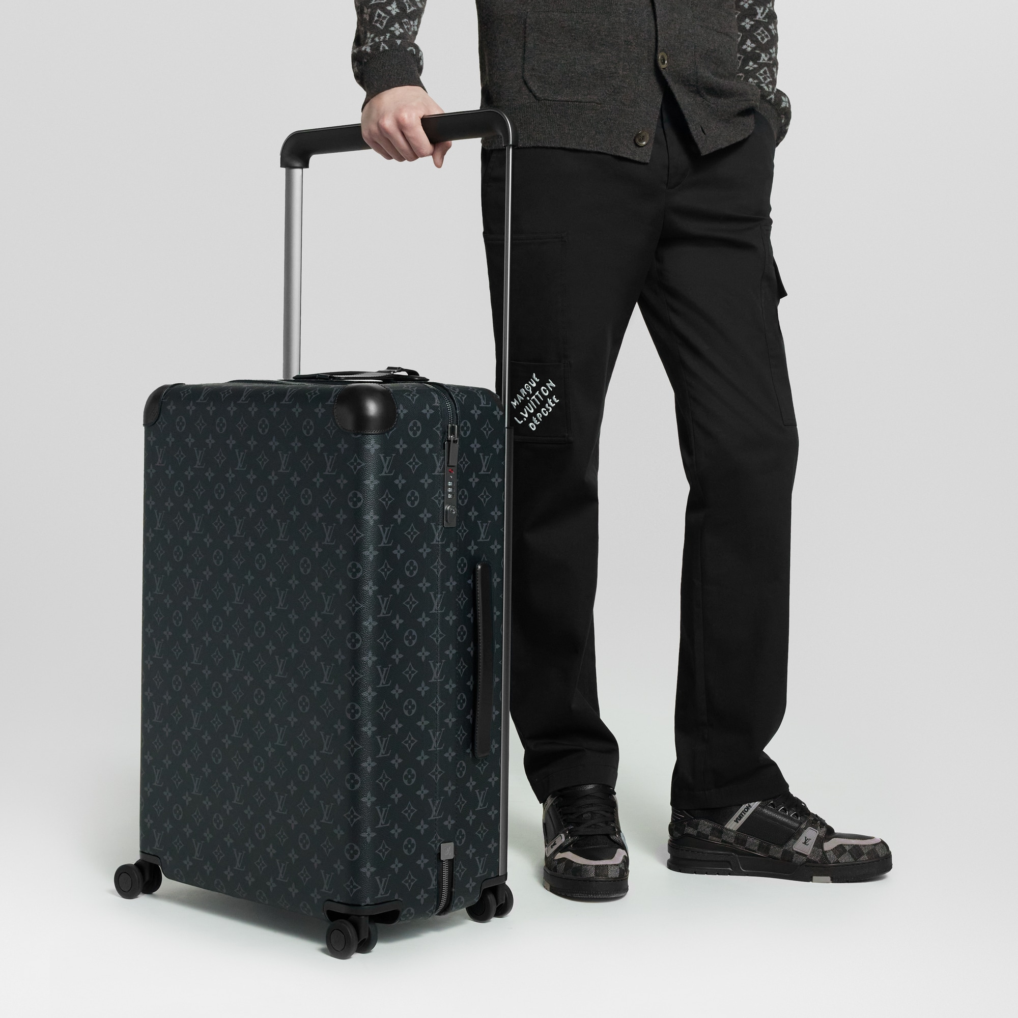 Trolley Horizon 70 Tela Monogram Eclipse Uomo Viaggio Valigie con Rotelle | LOUIS VUITTON (Zoom prodotto)