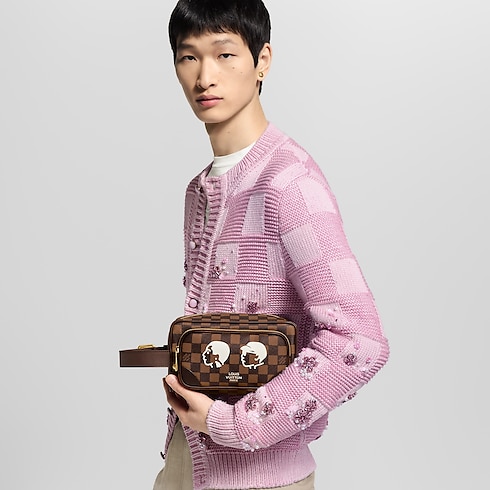 Trousse toilette Dopp Kit Tela Damier Ébène Uomo Viaggio Accessori da Viaggio | LOUIS VUITTON (Zoom prodotto)