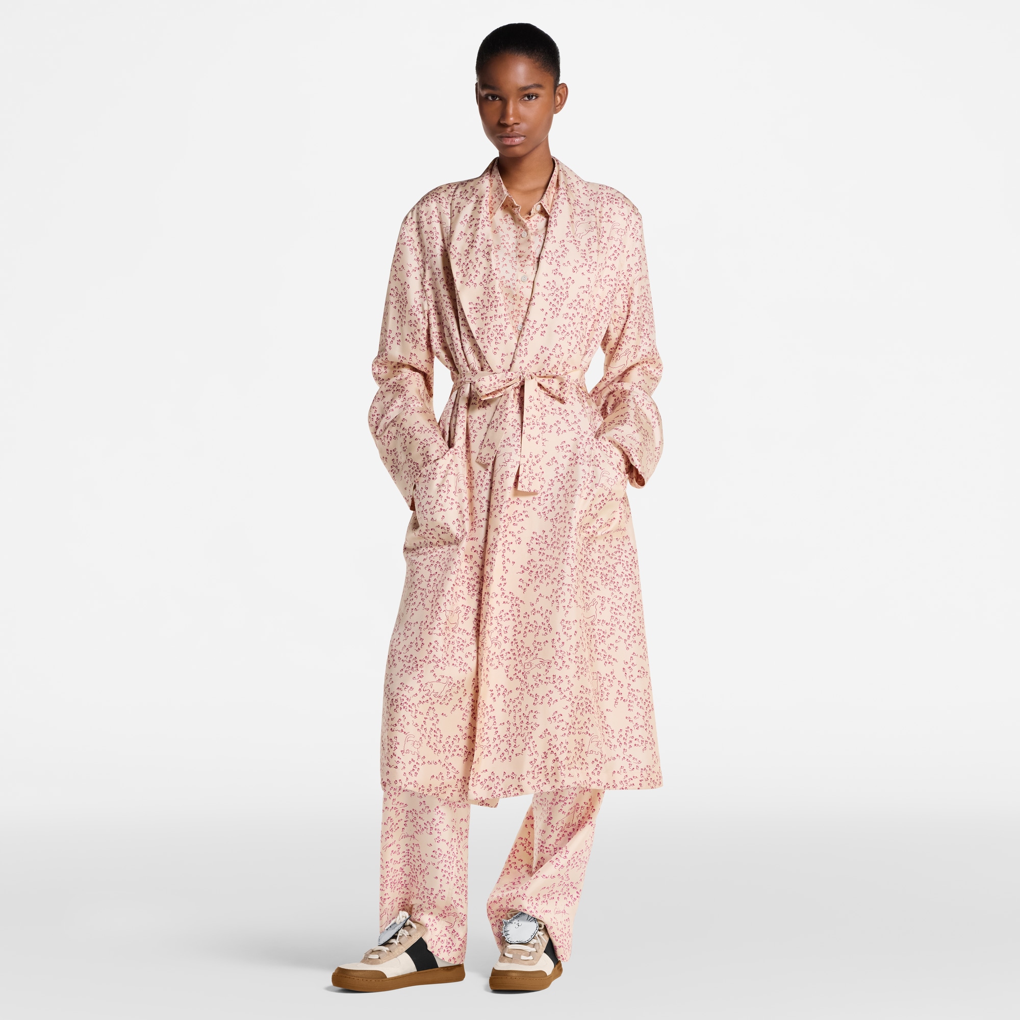 Vestaglia con motivo Cat-and-Mouse stampato  Donna Abbigliamento Cappotti e Giacche | LOUIS VUITTON (Zoom prodotto)
