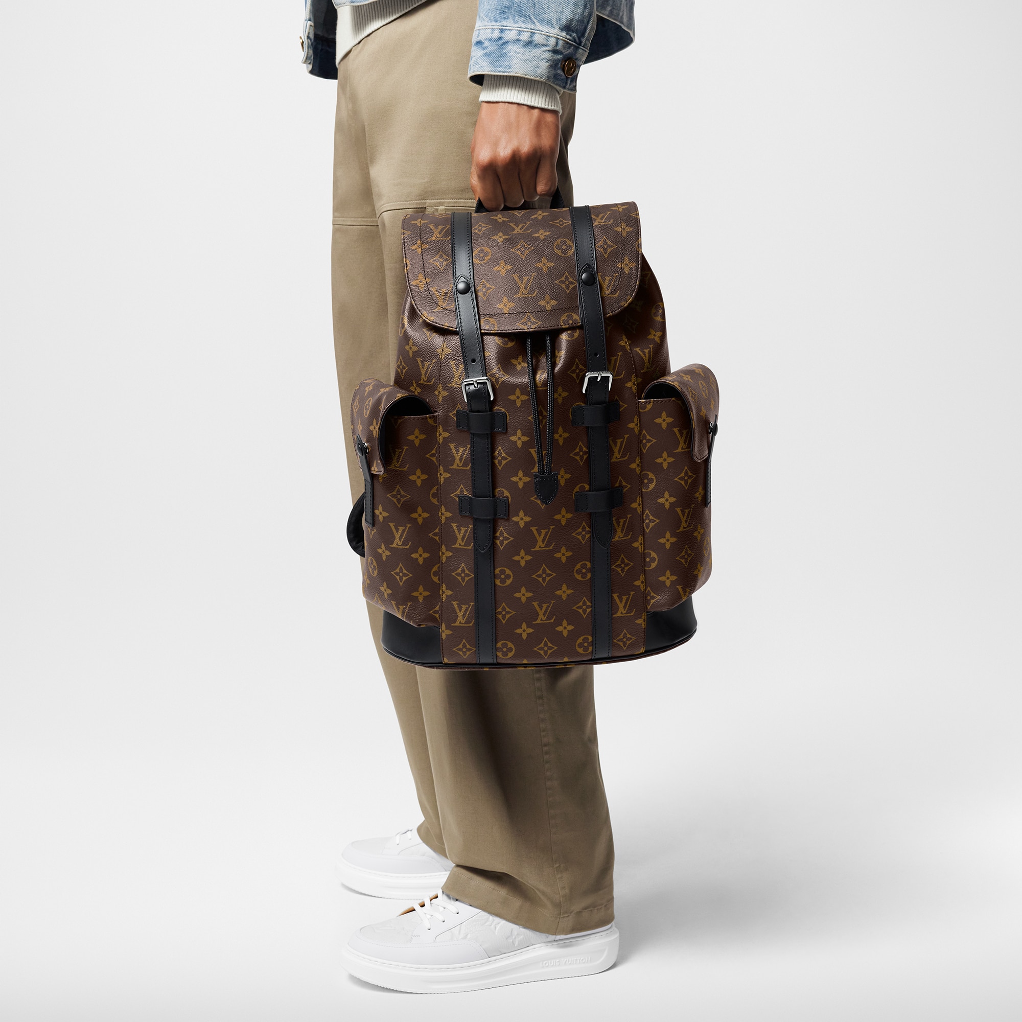 Zaino Christopher MM Tela Monogram Macassar Uomo Viaggio Tutte le Valigie e Accessori | LOUIS VUITTON (Zoom prodotto)