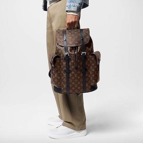 Zaino Christopher MM Tela Monogram Macassar Uomo Viaggio Tutte le Valigie e Accessori | LOUIS VUITTON (Zoom prodotto)