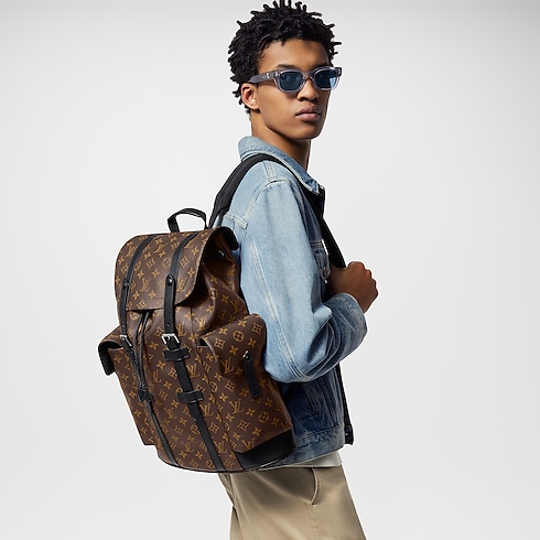 Zaino Christopher MM Tela Monogram Macassar Uomo Viaggio Tutte le Valigie e Accessori | LOUIS VUITTON (Zoom prodotto)
