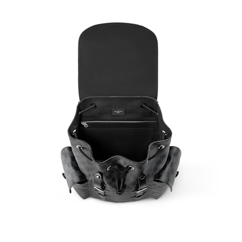 Zaino Christopher MM Tela Damier Graphite Uomo Viaggio Tutte le Valigie e Accessori | LOUIS VUITTON (Zoom prodotto)