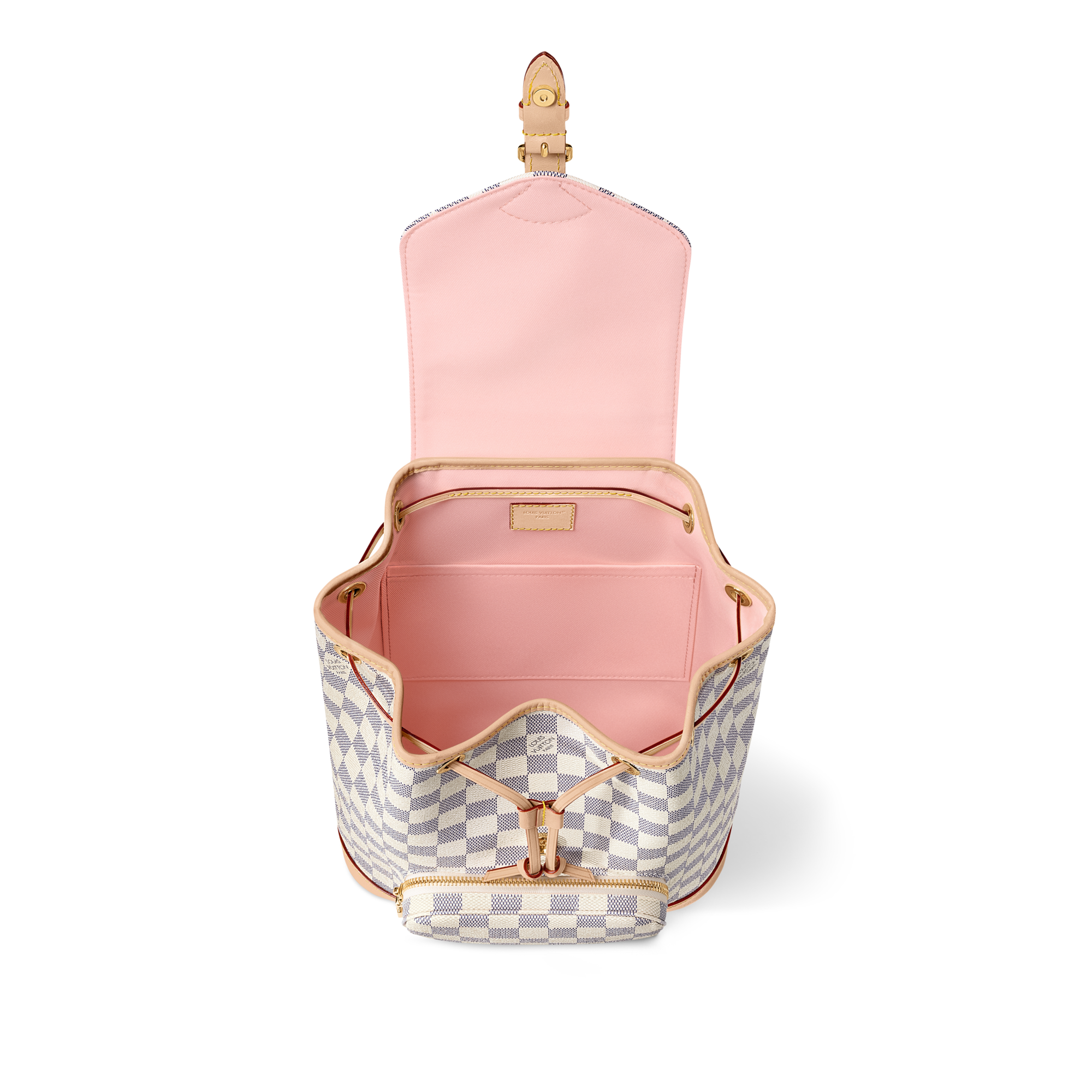 Zaino Montsouris PM Tela Damier Azur Borse e Piccola Pelletteria Borse da Donna Novità | LOUIS VUITTON (Zoom prodotto)